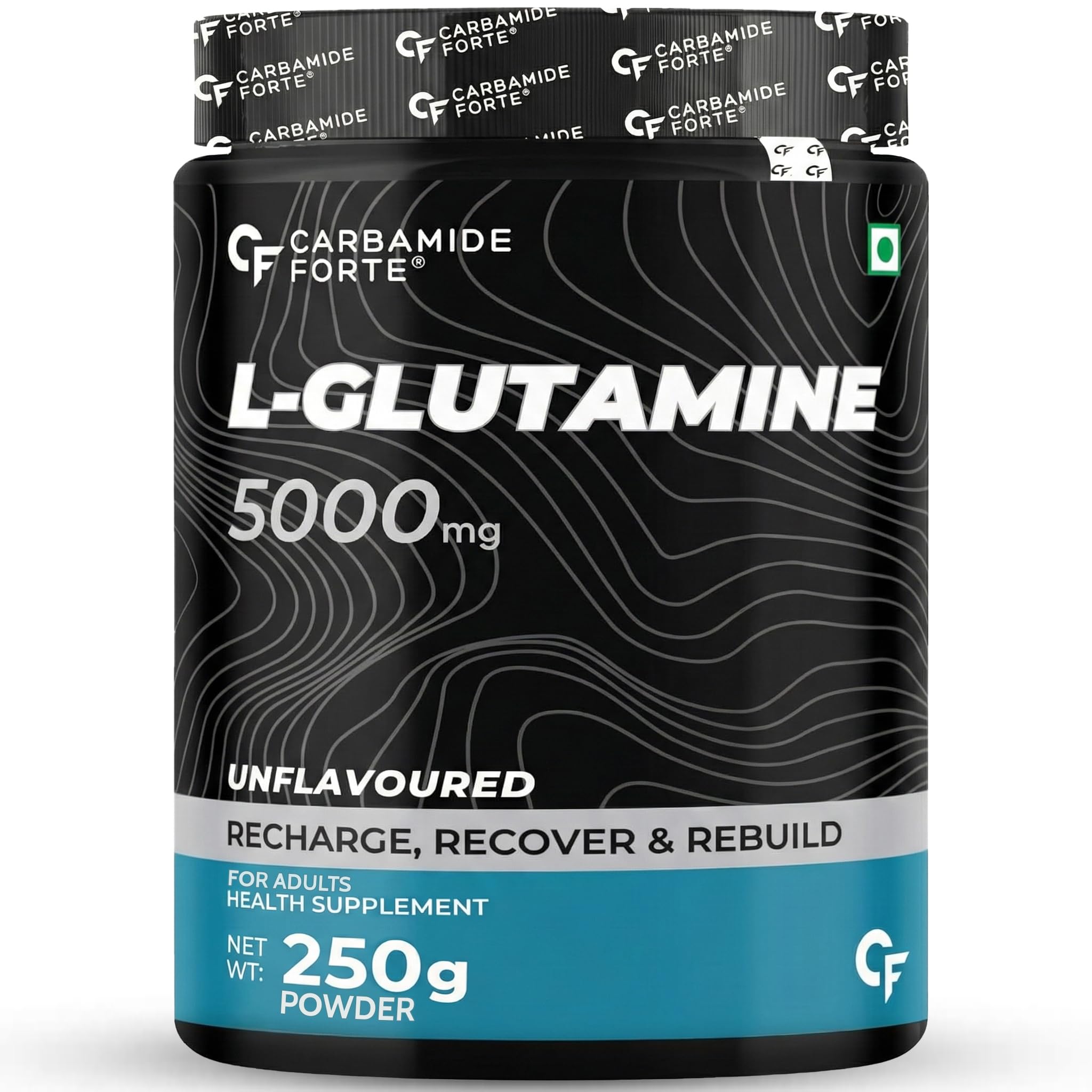 L Glutamine Supplement for Men | L Glutamine Powder 5000mg | L Glutamine Supplement | Muscle Recovery Preworkout Supplements For Men - Unflavoured - 250 grams