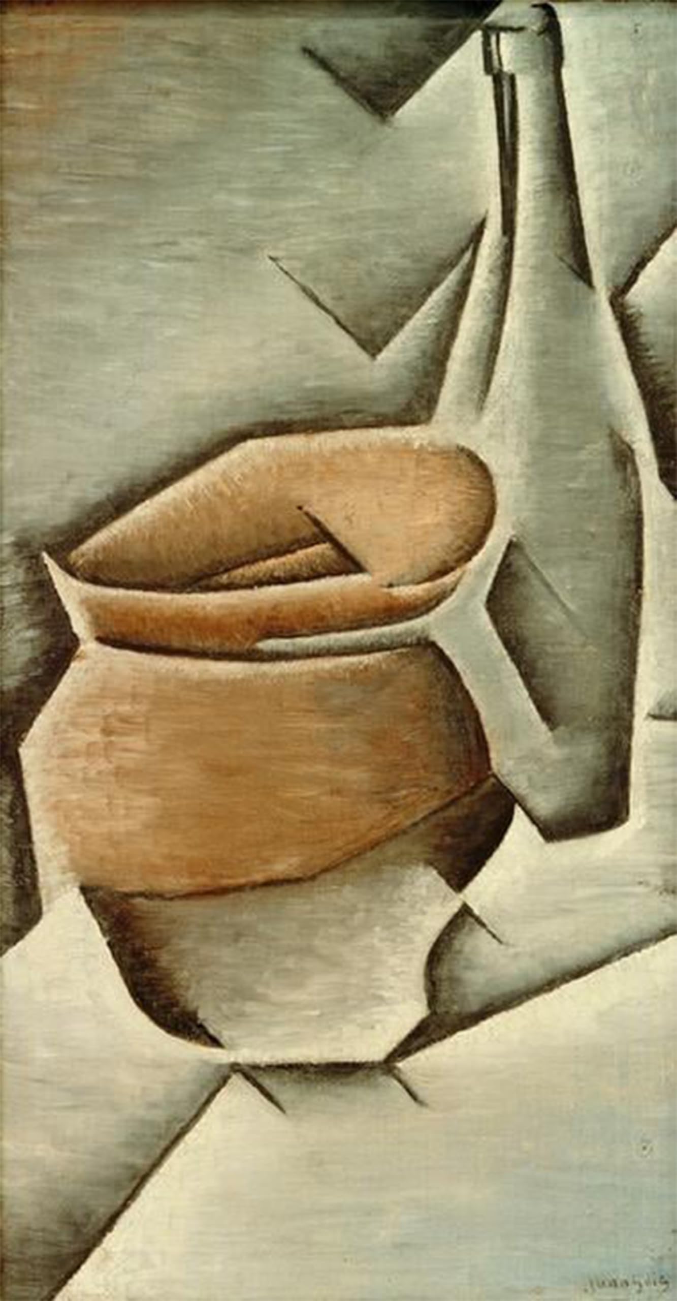 ARTXLXXBN Famous Print Painting Colorful Art Print Pot and Bottle by Juan Gris Canvas Art Decorations for Home Decor 60x90cm