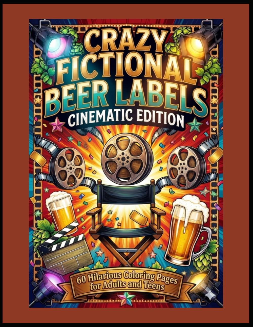 Crazy Fictional Beer Labels: Cinematic Edition: 60 Hilarious Movie-Inspired Beer Label Designs to Color