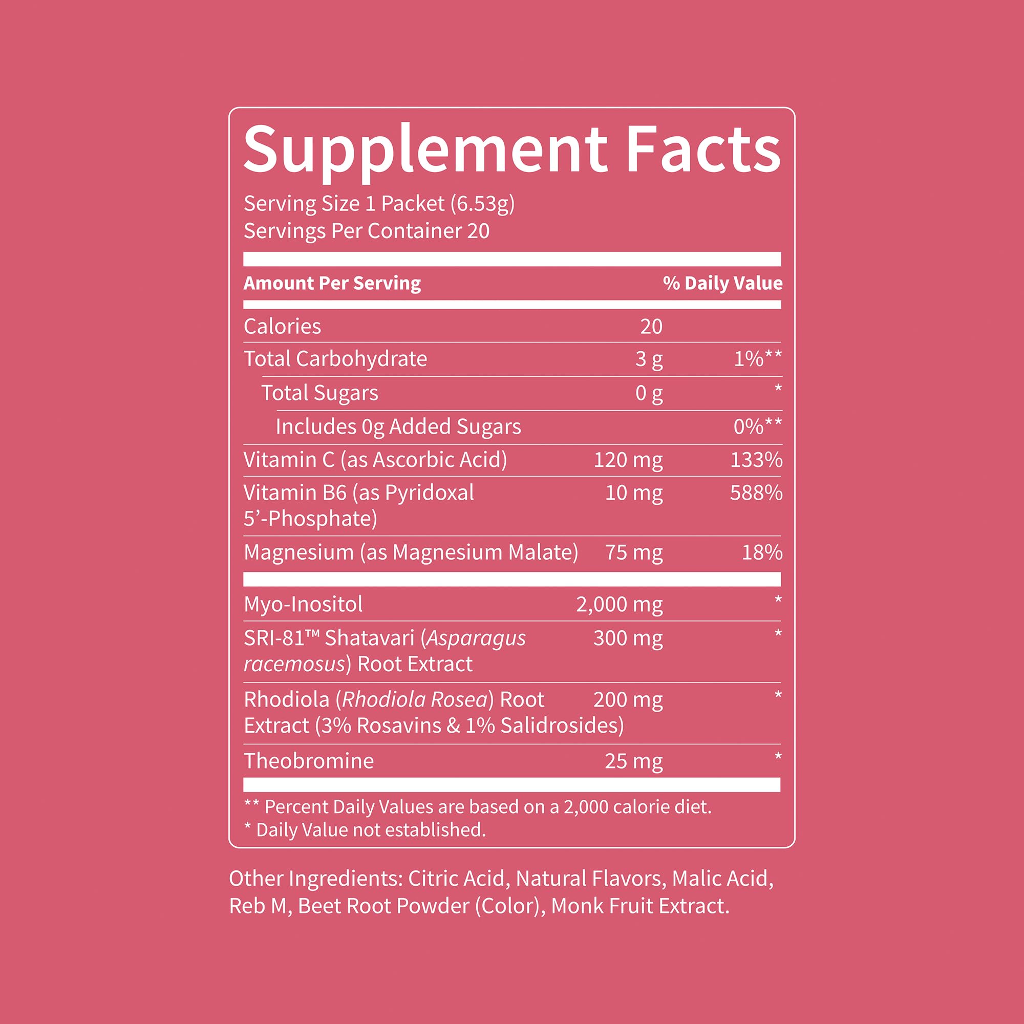 Nello Superbalance Hormonal Support Drink Mix, SRI-81 Shatavari, Myo-Inositol, Rhodiola Rosea, Vitamin C, Magnesium, Theobromine (20 Servings, Strawberry Lemonade) — Amazon image 7