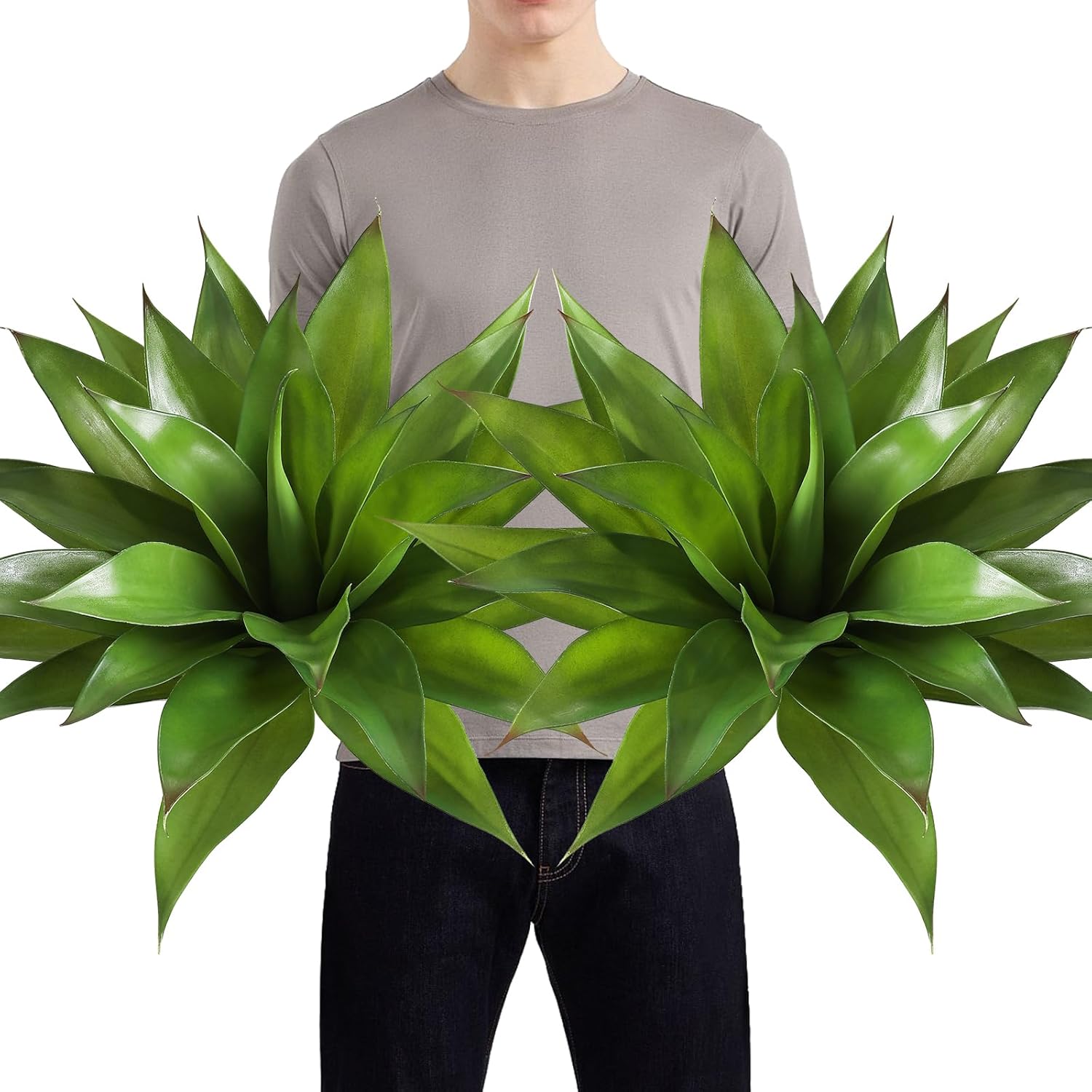 Veryhome Succulents Plants Artificial Aloe Plant, 12.5Inch Large Faux Succulents Unpotted, Premium Crafting DIY Greenery Decor for Indoor & Outdoor(4Pcs-Green)