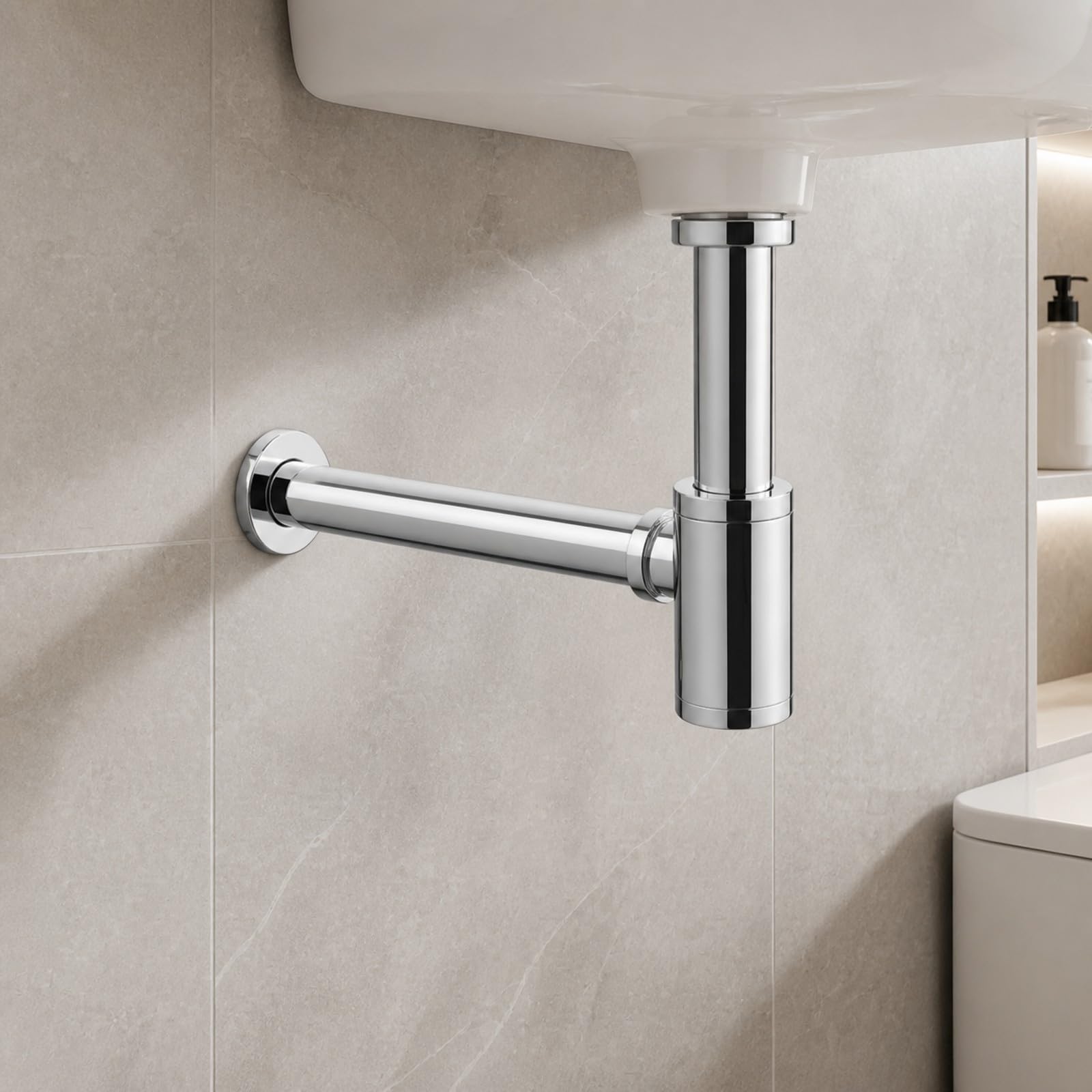 KESOTO Sifón para Lavabo Antiolor Altura Ajuble, Sifón Botella, inladores, Inladores,