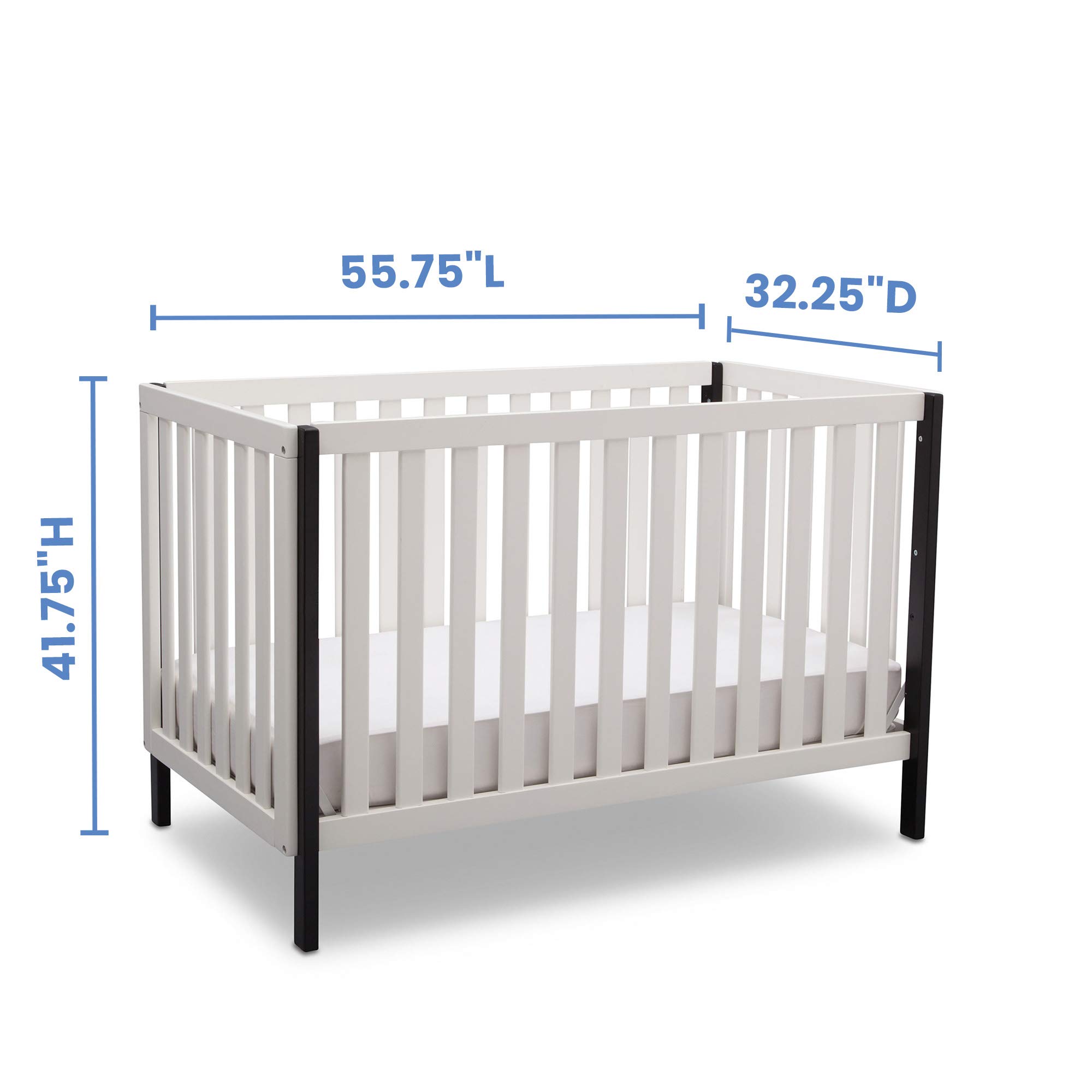 N*5様 Delta Children 3-in-1ベビーベッド、マット付 Madrid 5-in-1 Convertible Crib - Delta Children