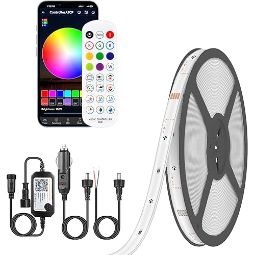 LED Boat Lights Strip 33FT, IP67 Marine LED Strip Pontoon Boat Light App Control, 12V RGB Waterproof Boat Interior Light, Night Fishing Lighting for Bass Boat, Kayak, Jon Boat, Cabin, Deck