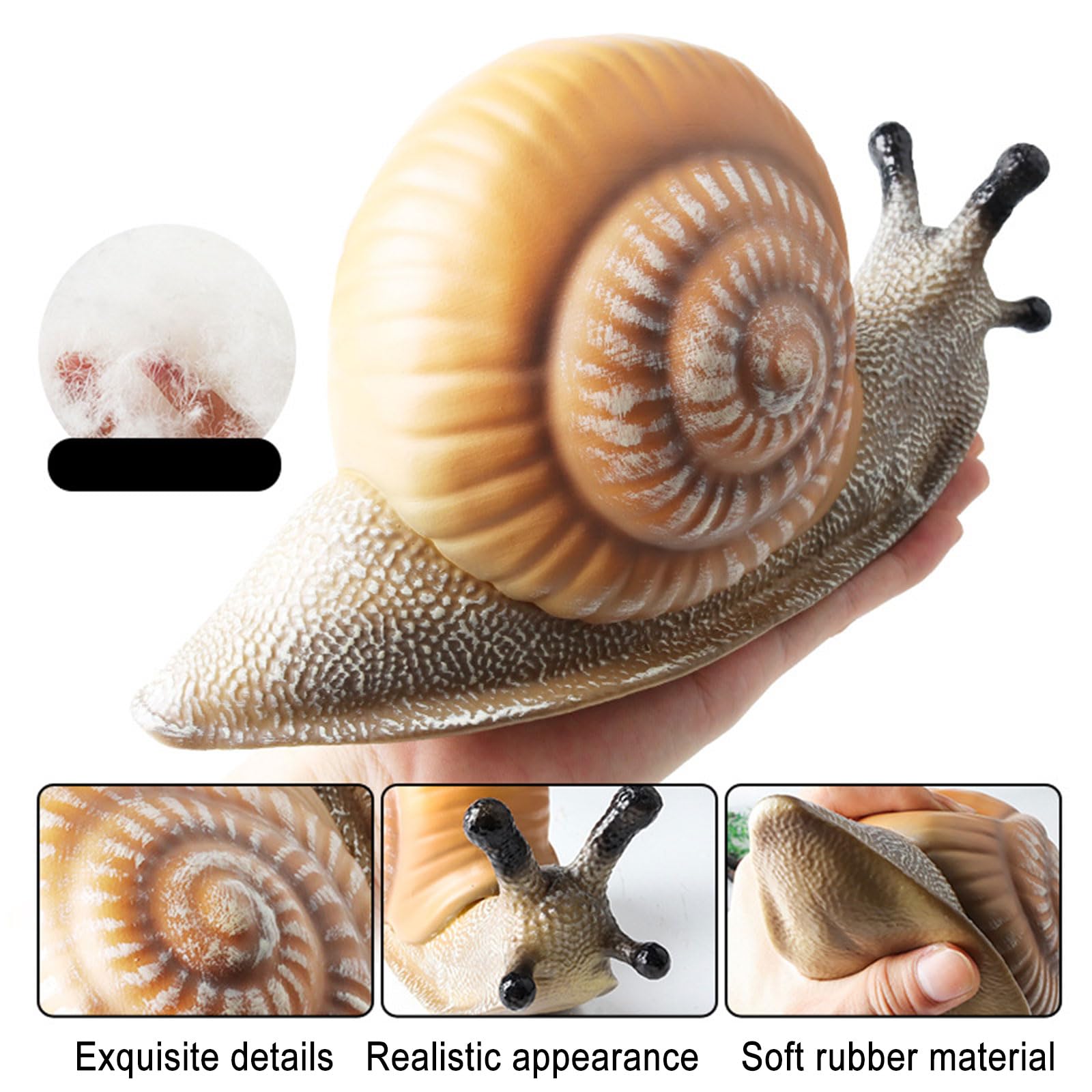 Amazon.com: AENIMELY Soft Rubber Snail Figurine Large Reptile