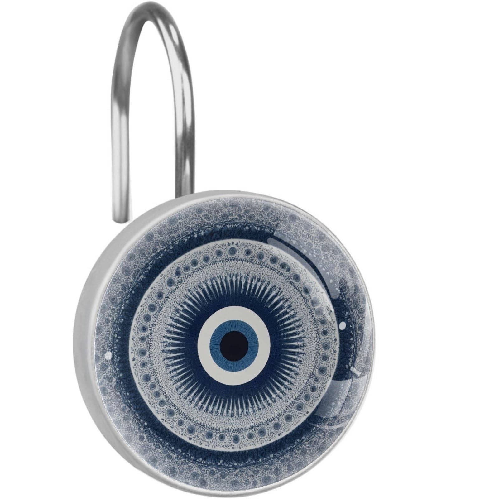 VAPOKF Decorative Shower Curtain Hook: Texture Rustproof Stainless Steel Shower Curtain Ring for Bathroom - Shower Curtain Hook & Hangers - Set of 12
