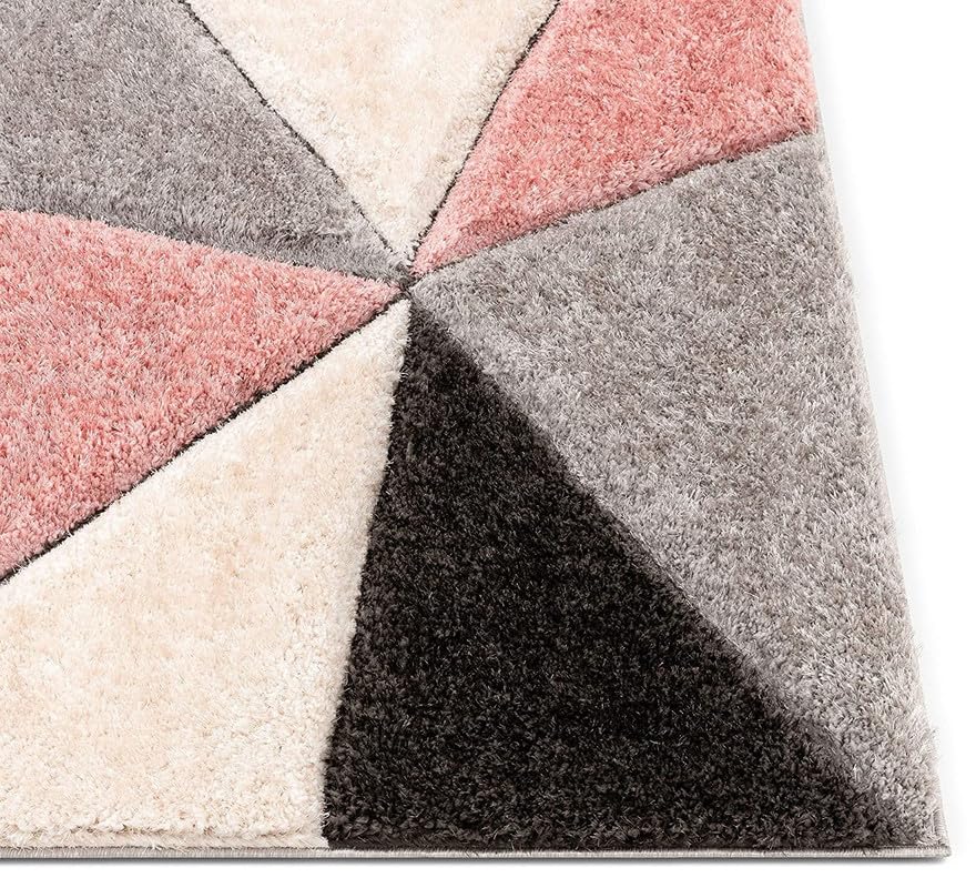 Image of Shaggy Rug for Bedroom Living Room 3X5 FEET Fluffy Plush Area Carpet with Non Slip Backing, Modern Cozy Floor Rug for Home Decor and Comfort (Peach Beige Brown)