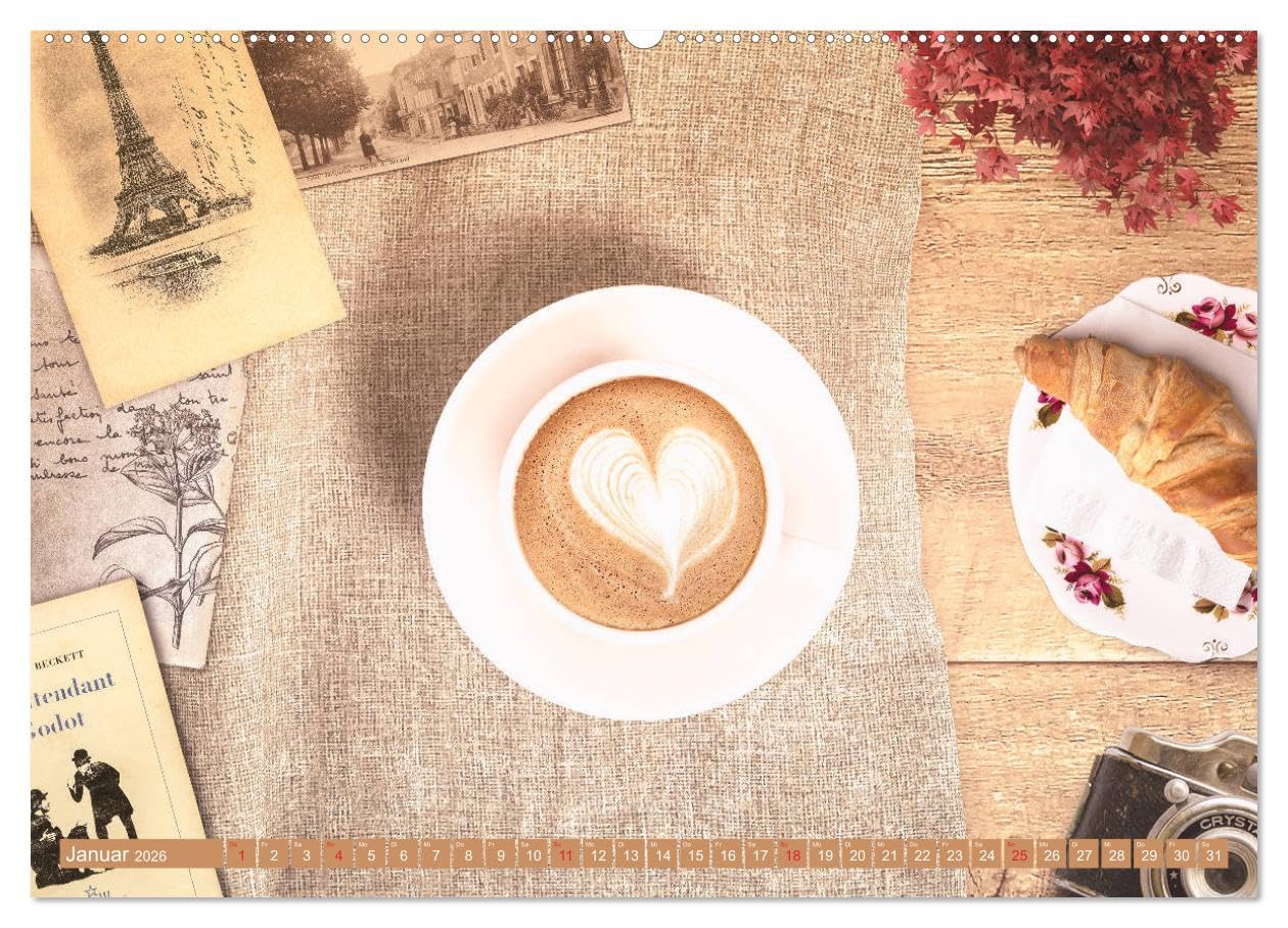Auf einen Kaffee? (hochwertiger Premium Wandkalender 2026 DIN A2 quer), Kunstdruck in Hochglanz: Eine Einladung zum Kaffee trinken (CALVENDO Lifestyle)