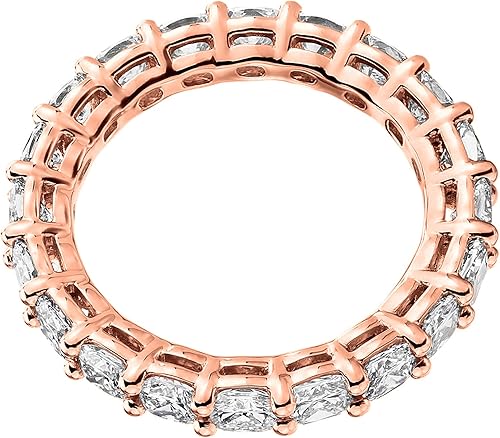 Miniatura 3 de PAVOI 14K Gold Plated Rings Cubic Zirconia Love Ring 4mm Stackable Rings for Women Gold Rings for Women