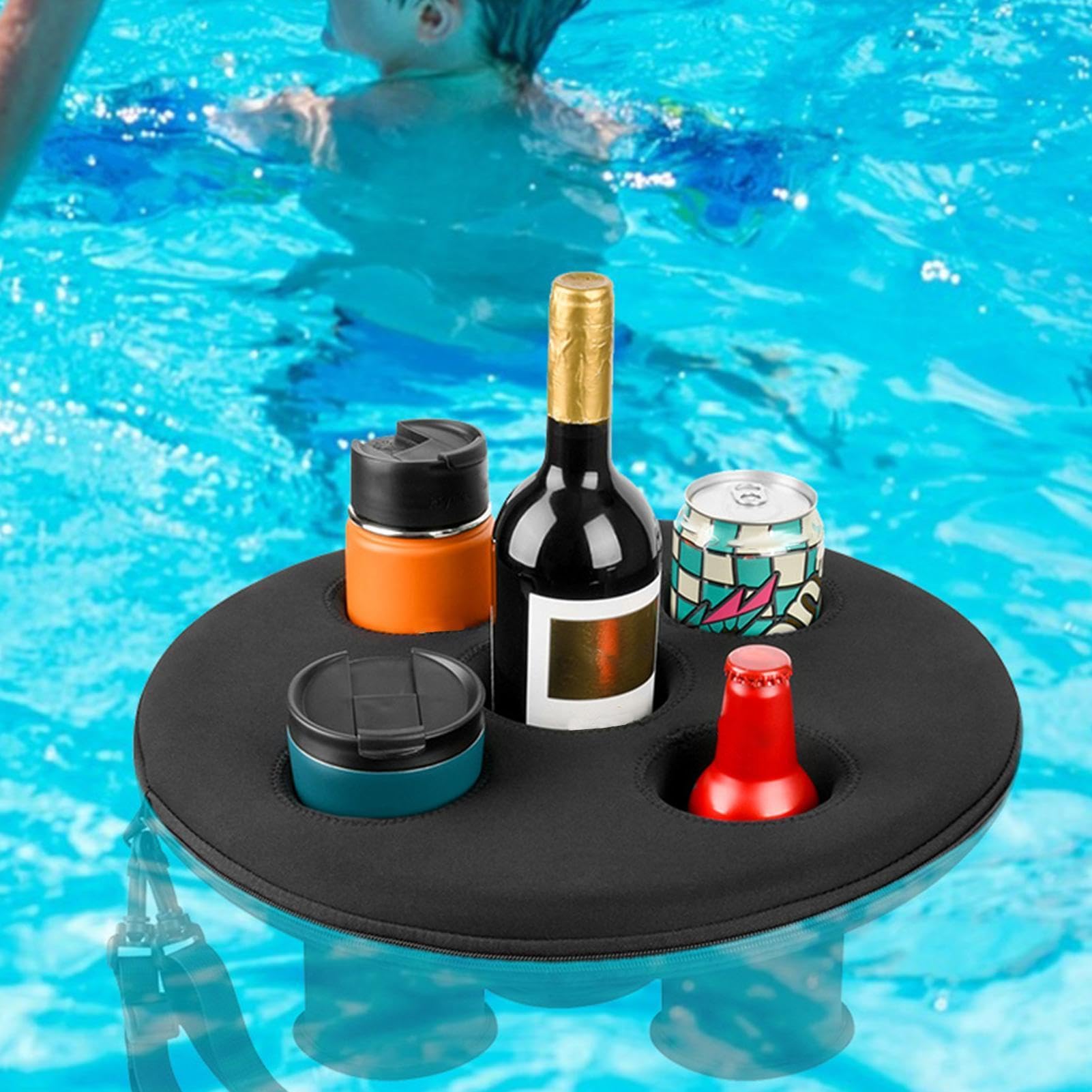 Porte-boisson gonflable pour piscine, porte-gobelet