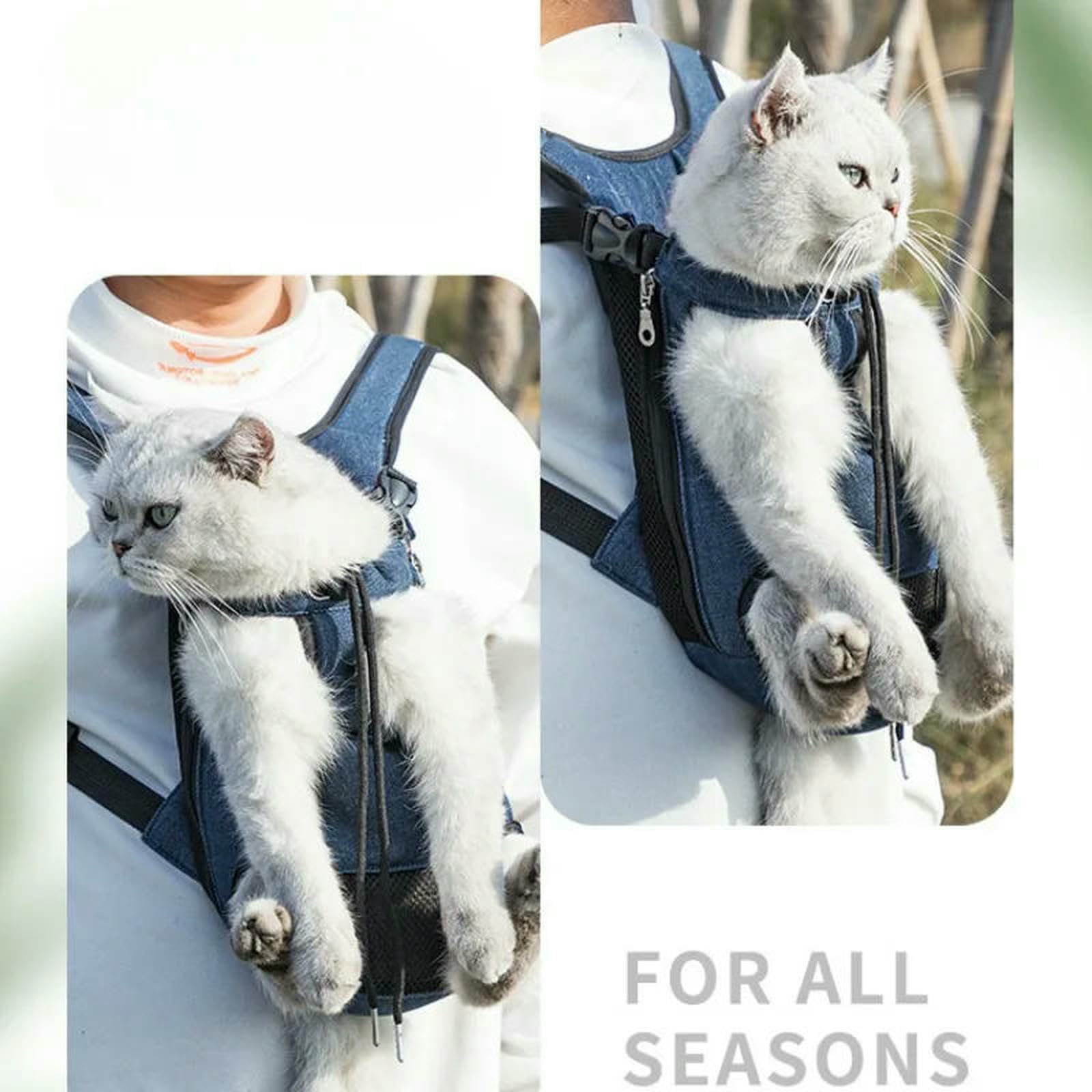 Mochila para Perros Porta De Viaje Portátil, Transpirable, con Doble Hombro, Bolsa Frontal Malla Pequeños Y Gatos Al Aire Libre-Rojo-s