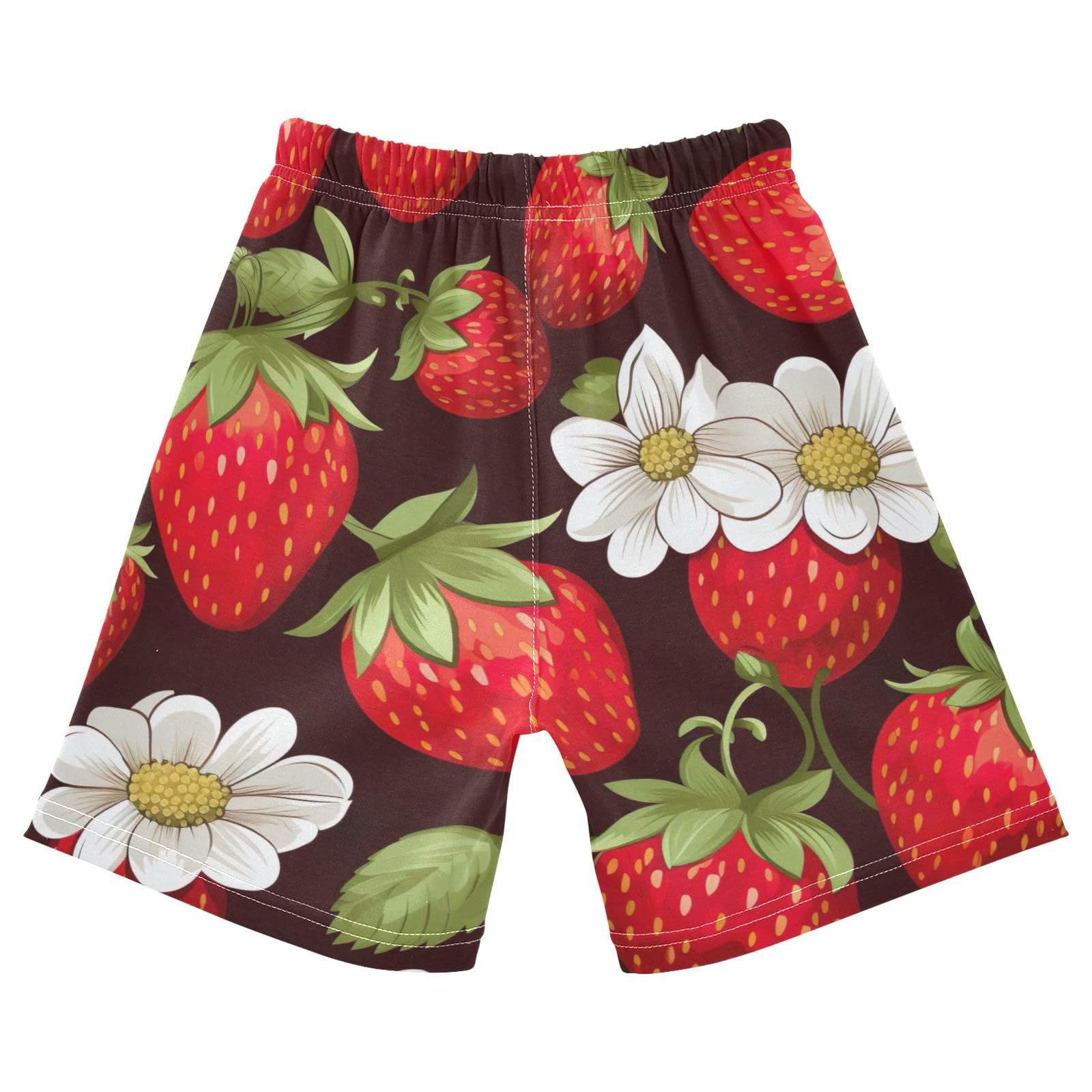 innewgogo Strawberries Cartoon Flower Toddler Baby Boy Girl Cotton Pull-On Shorts Elastic Waist Kids Pants Beach Summer Shorts 4T Multi