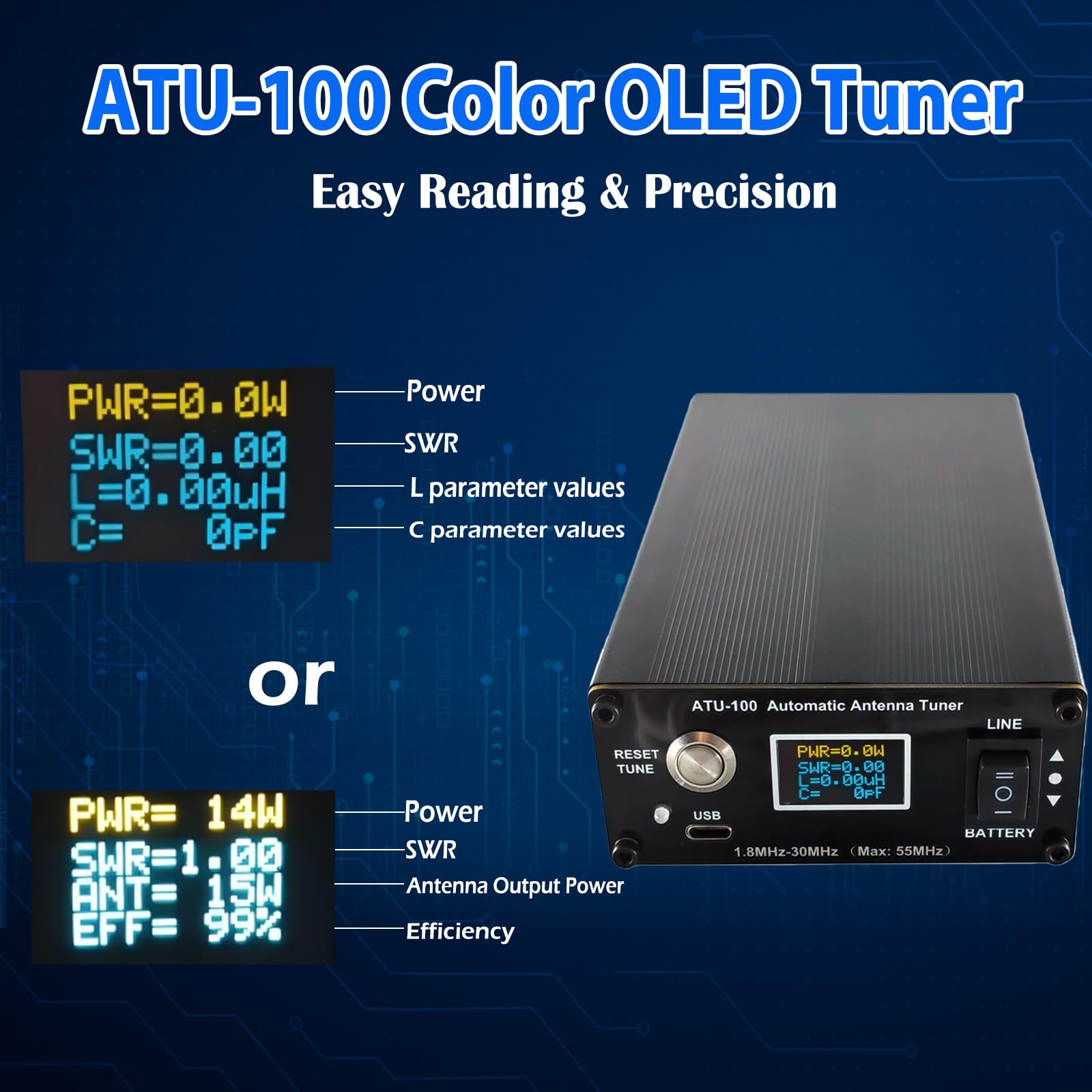 新品 オートアンテナチューナー ATU-100 最新バージョンV3.2 Amazon.com: GOOZEEZOO V3.2 ATU-100 EXT Automatic Antenna Tuner for