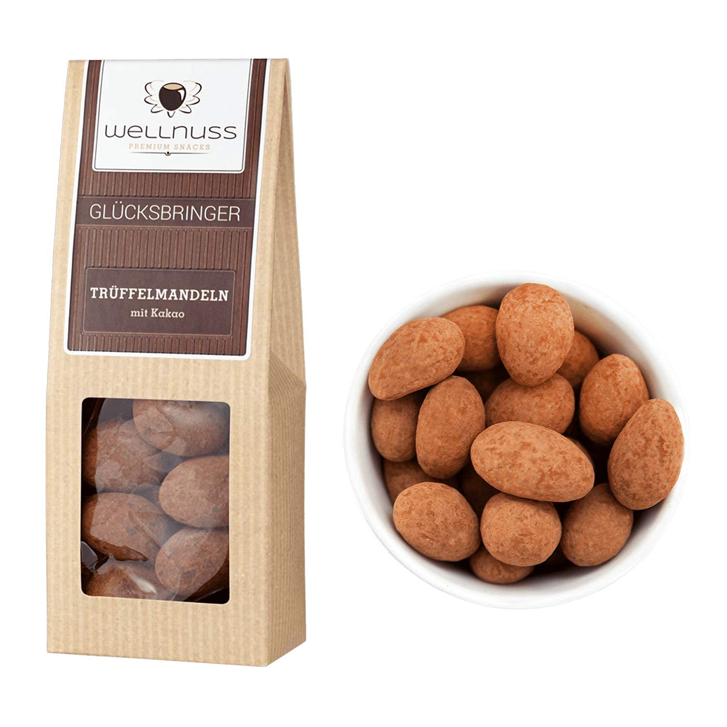 WELLNUSS Gourmet Geburtstagsgeschenk Feinkost Geschenkset Birkenholzbox 8 Nussmischungen Schokoladen-Snacks
