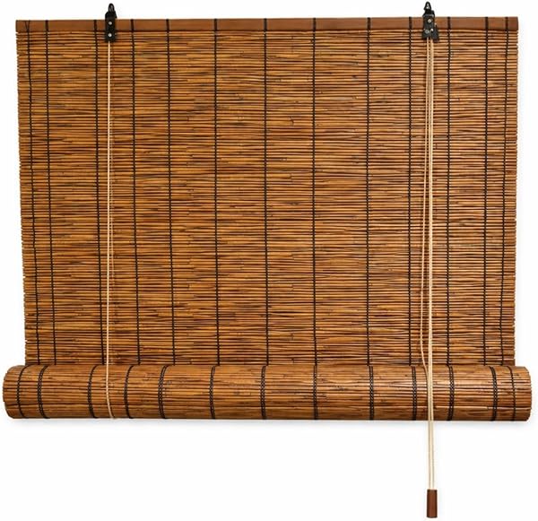 Acomoda Textil – Persiana Enrollable de Bambú Natural para Puertas y Ventanas Decorativa Marrón. Estor Ajustable de Ocultación para Exterior e Interior Protector de Fácil Instalación. (80x160 cm) - 1