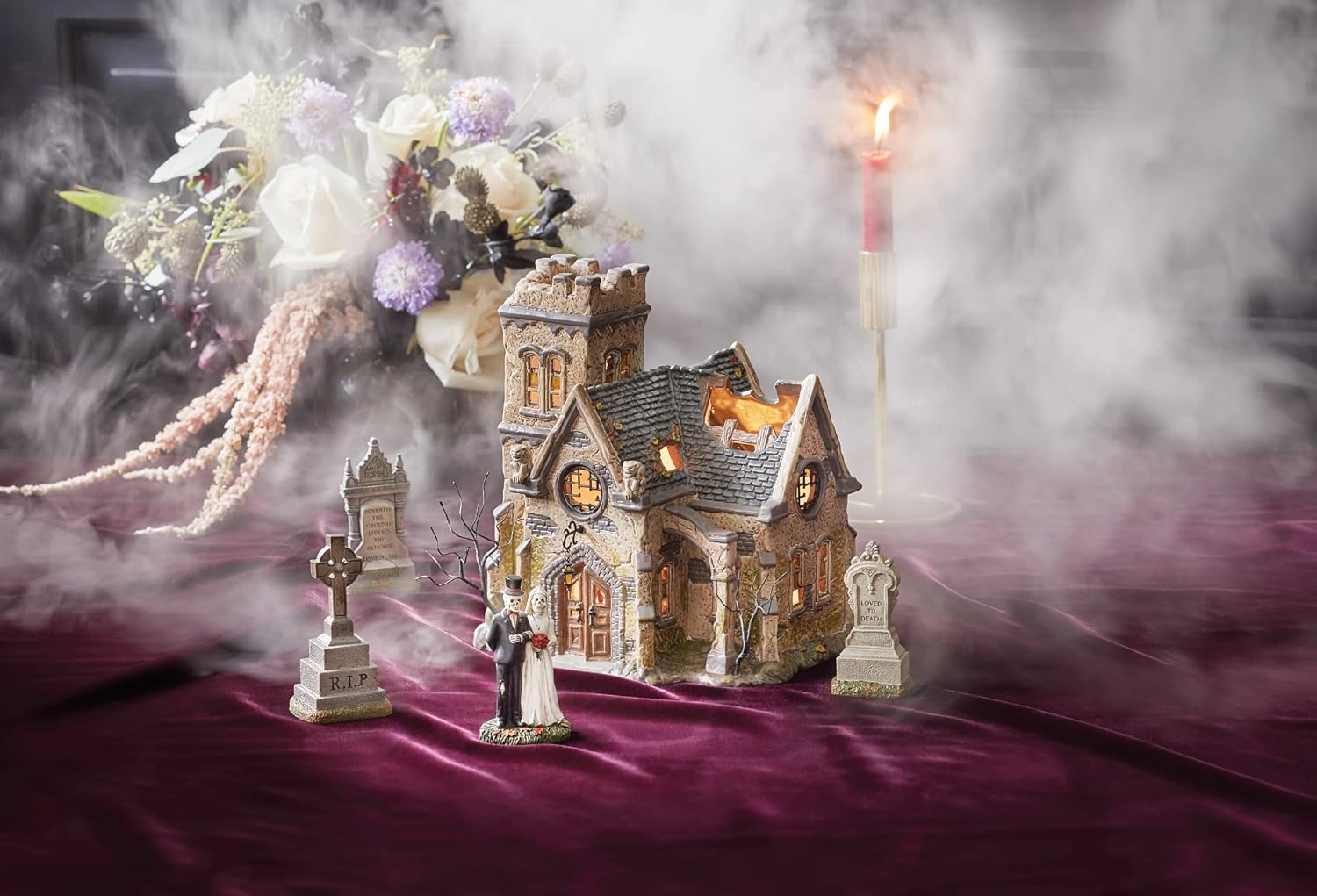 Department 56 Village Collection Accessories Halloween Matriboney Wedding Skeletons Figurine, 4.7 Inch, Multicolor