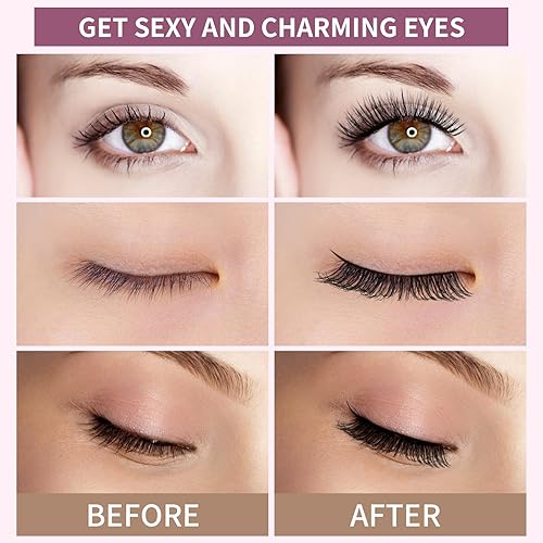 Vista 59 de Pestañas magnéticas sin delineador de ojos, pestañas de doble imán con aplicador, reutilizables 4D, no necesita delineador de ojos ni pegamento