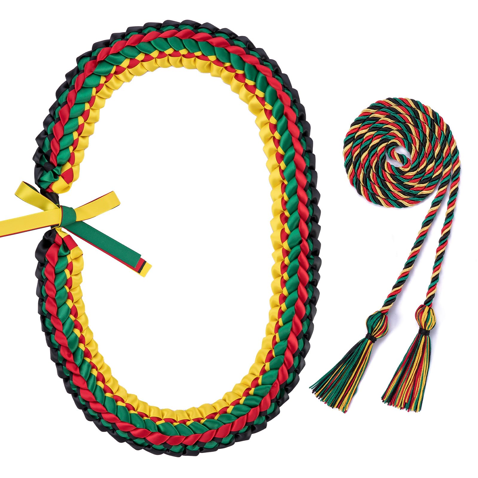 PARBEE Graduation Honor Cords with Tassel and Graduation Leis Class of 2024 Graduation Braided Necklace Gift for Men Women College Graduation Party Accessories