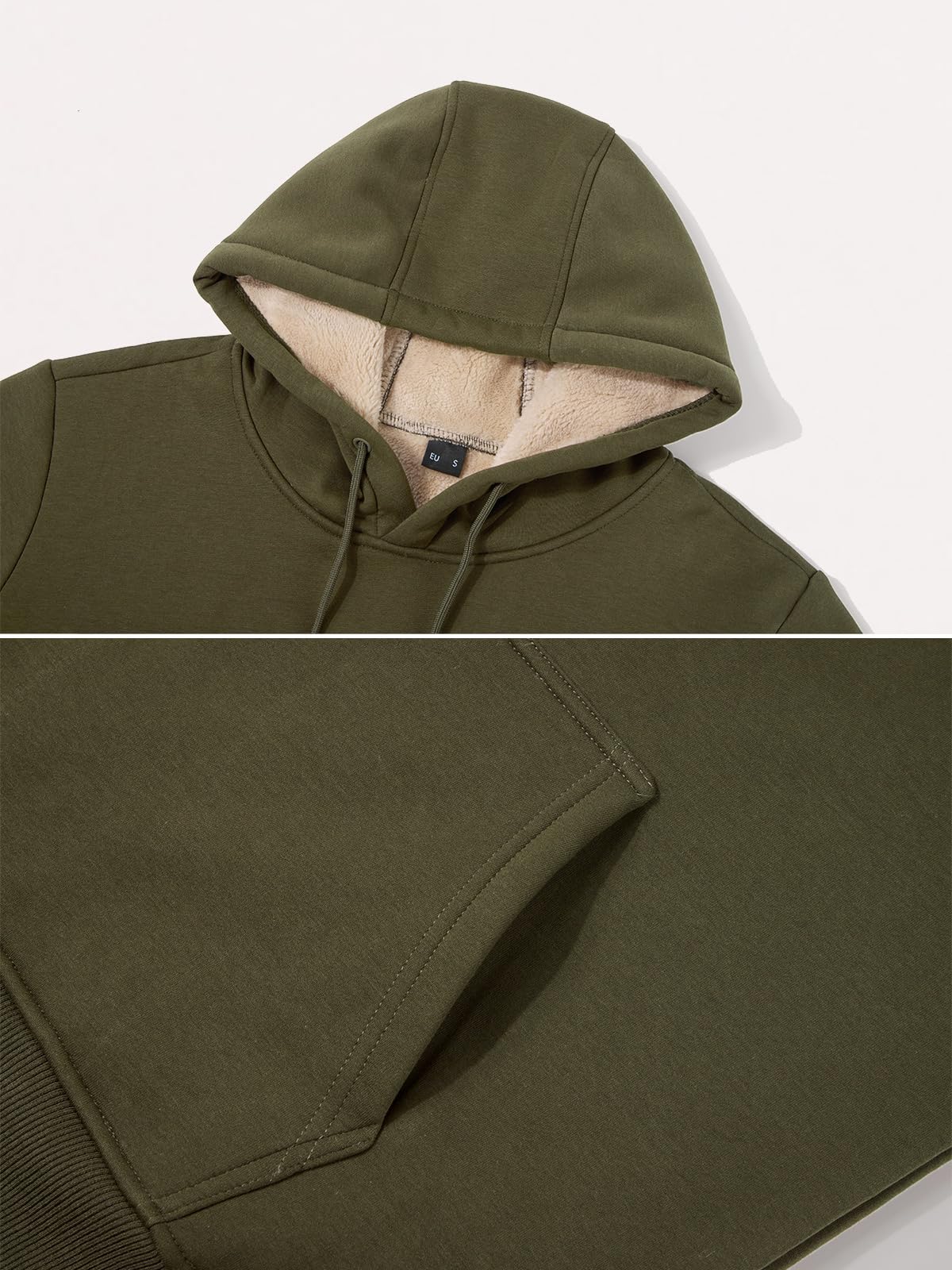 Tansozer Herren Warme Kapuzenpullover Fleece Sweatshirts Hoodies Gefütterte Winterpullover Fleecepullover