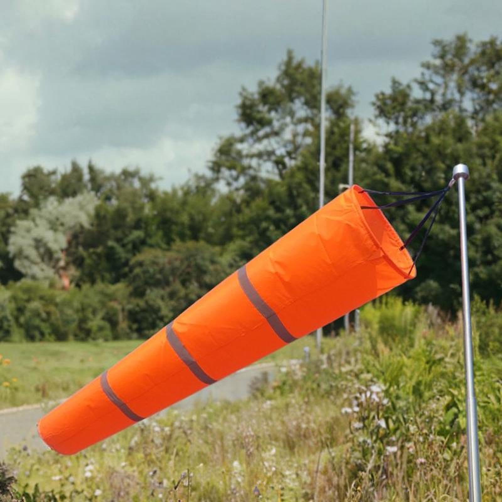 Manga de Viento para Exteriores en Pendientes, Indicador de Dirección del Viento con Bolsa de Medición para Jardín, Naranja
