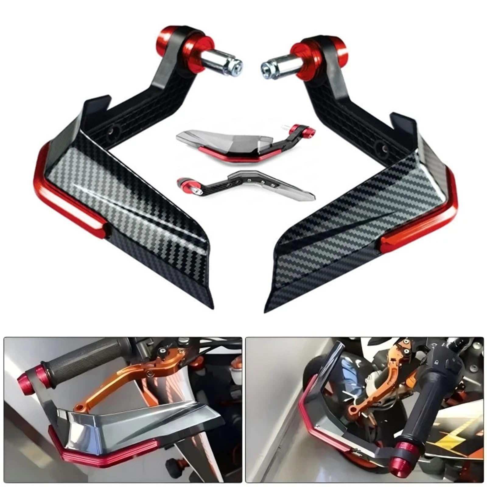 motocykla i dźwignię hamulca Uchwyt motocyklowy Osłony dłoni Osłona przeciwwiatrowa Dekoracja paska szczotek osłony chwytu Motocross(Black)