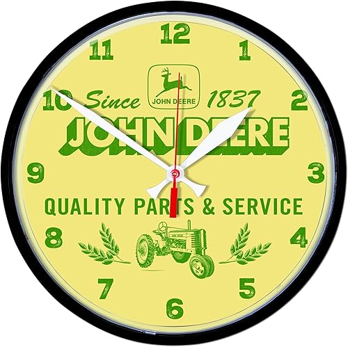 Reloj de pared redondo 12.75" John Deere