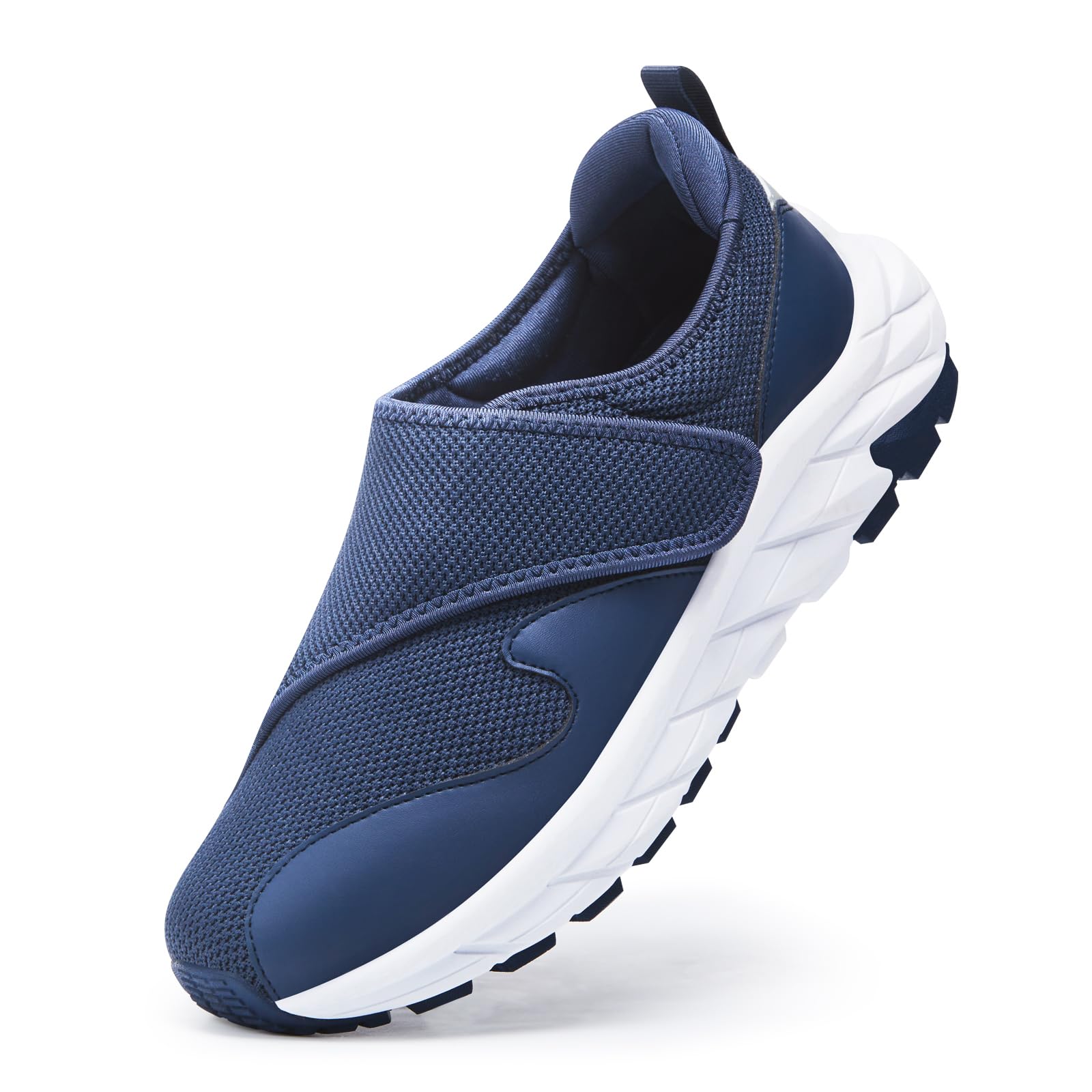 TEOHRW Men Diabetic Shoes Wide Width Shoes with Adjustable Closure for Swollen Feet Non-Slip Air Cushion Bottom Sneakers