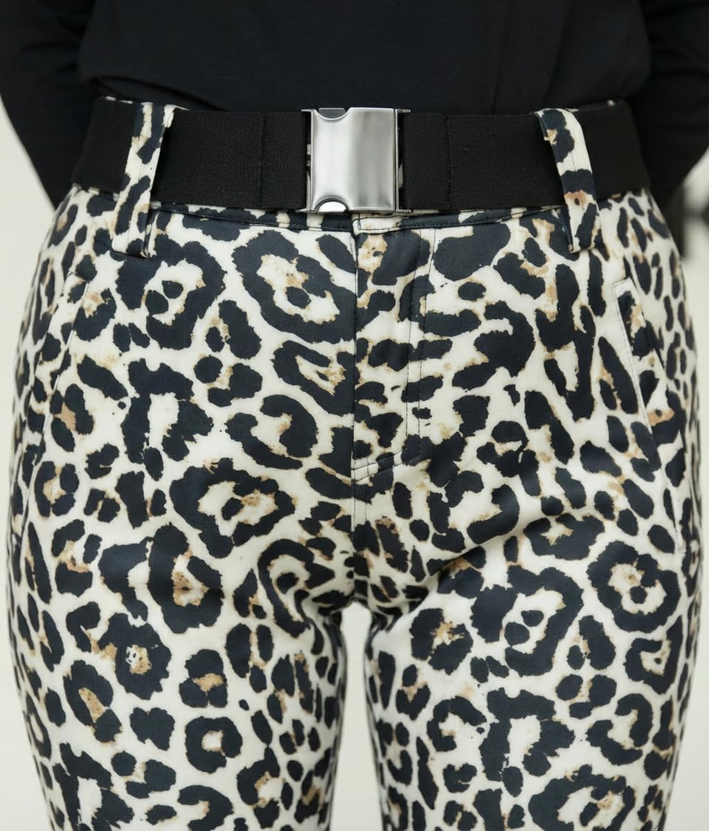 Damen Softshell Skihose - Leopard Print – Wasser- & Winddicht, Atmungsaktiv, Gefüttert – Stylische Ski- Softshellhose mit Panthermuster