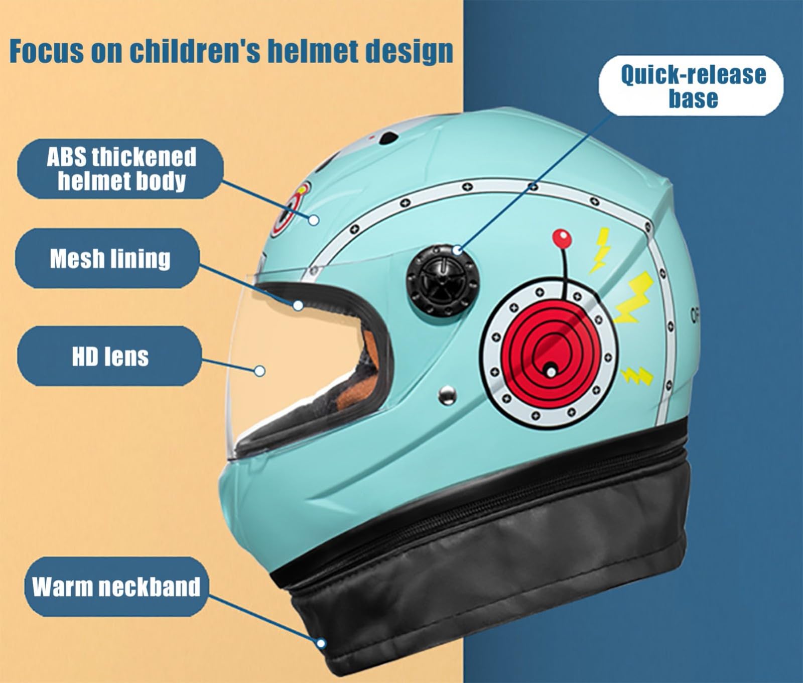 Casco De Motocross Para Niños, Casco De Motocicleta Para Niños Y Niñas, Medio Casco Con Diseño De Dibujos Animados, Para Deportes Al Aire Libre, Visera Para Niños De 3 A 12 Años. 1,50~54cm