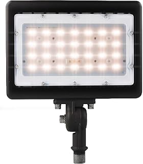 LED Flood Light Outdoor Waterproof Fixture; 1/2" Knuckle Mount; Solution for Landscape/Security Lighting 50W=250W Equivalent; 7,048 LMS; 100-277V; 50,000 Life Hours (Warm White 3000K)