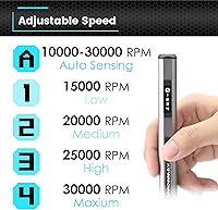 Vista 3 de AM ARROWMAX Lápiz de grabado inteligente, motor HollowCup, 42 bits con estuche de aluminio, OLED, carga magnética, mini herramienta de grabado