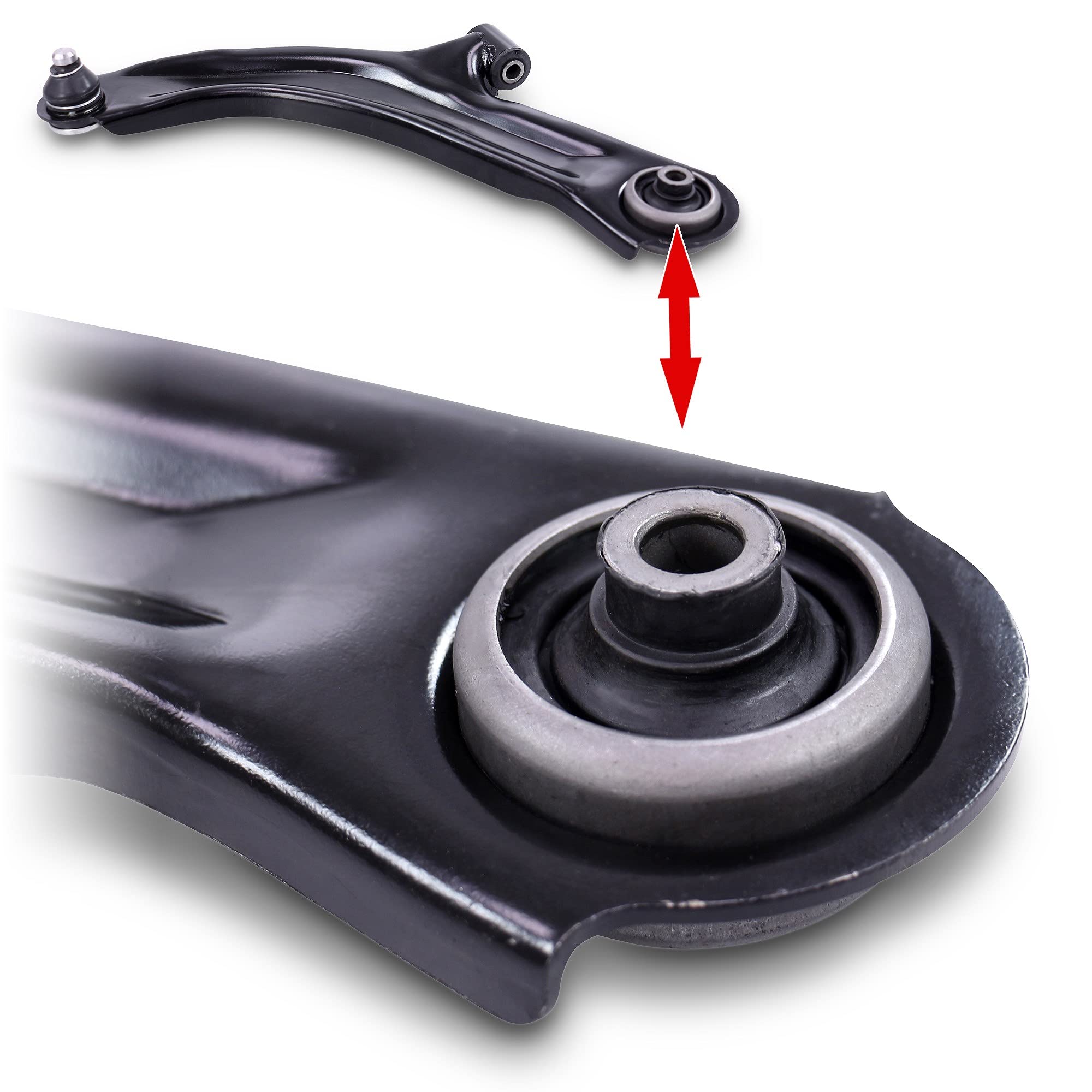 2x bras de suspension avant bas avant gauche droit | Compatible avec: RENAULT CLIO III, CLIO III Grandtour, MODUS / GRAND MODUS