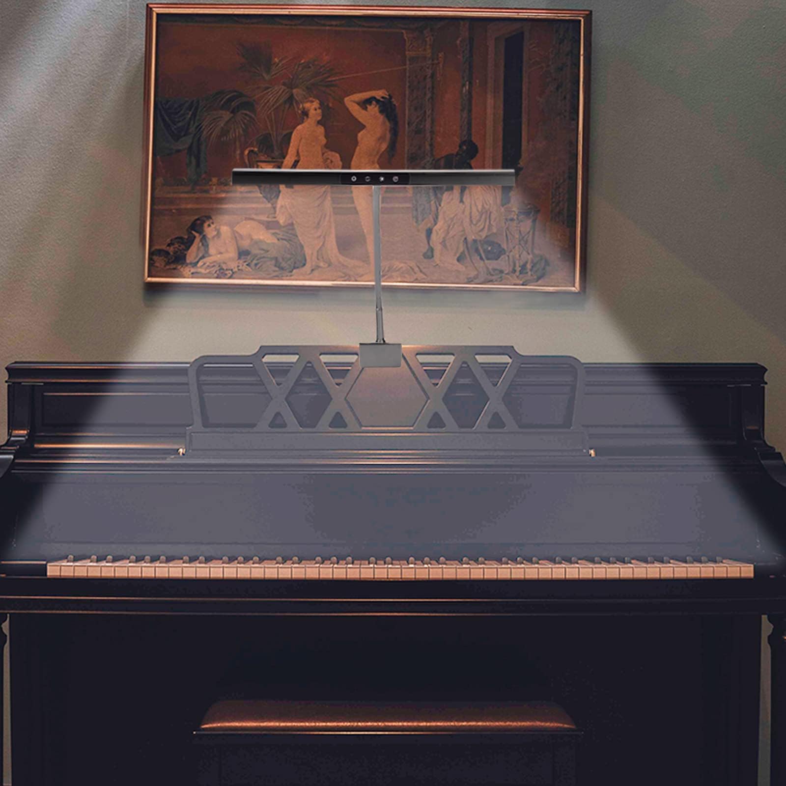 Lampada Per Leggio Musicale Glocusent - 57 LED, 3 Colori, 5 Luminosità, USB-C, Per Pianoforte E Spartiti - Foto 4