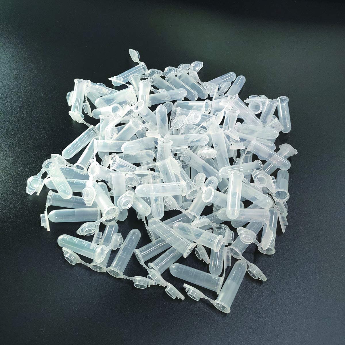HUAZIZ 300 Pcs Micro Centrifugeuse Tubes, 2ml Clear Micro Plastic Tube, Polypropylène 2ml avec Bouchon à Clipser Tubes de Laboratoire Micro Centrifuge Tubes