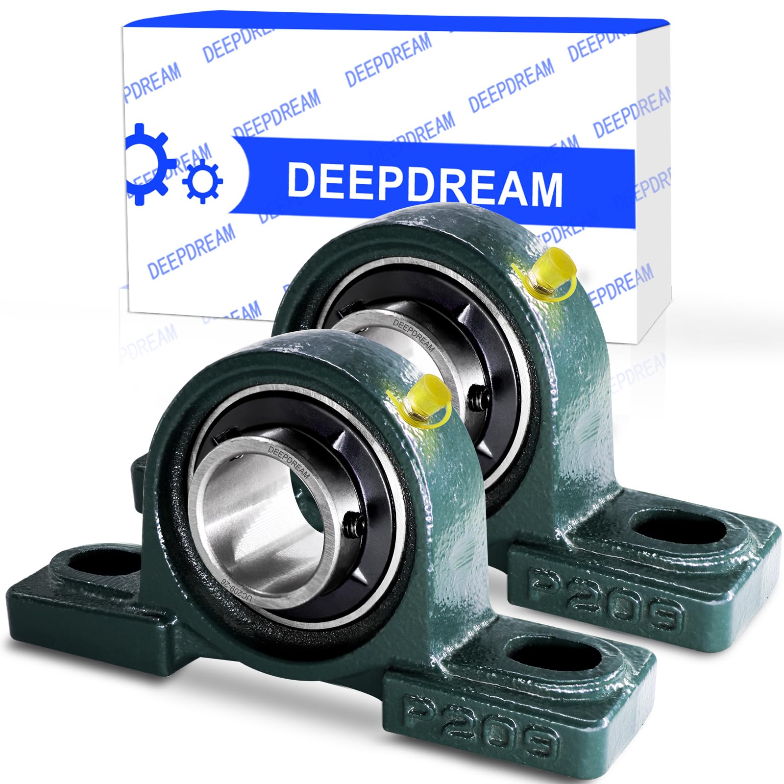Photo 1 of 2 Pcs UCP209-26 Pillow Block Mounted Ball Bearing with 1-5/8"(1.625inch) Self Alignment