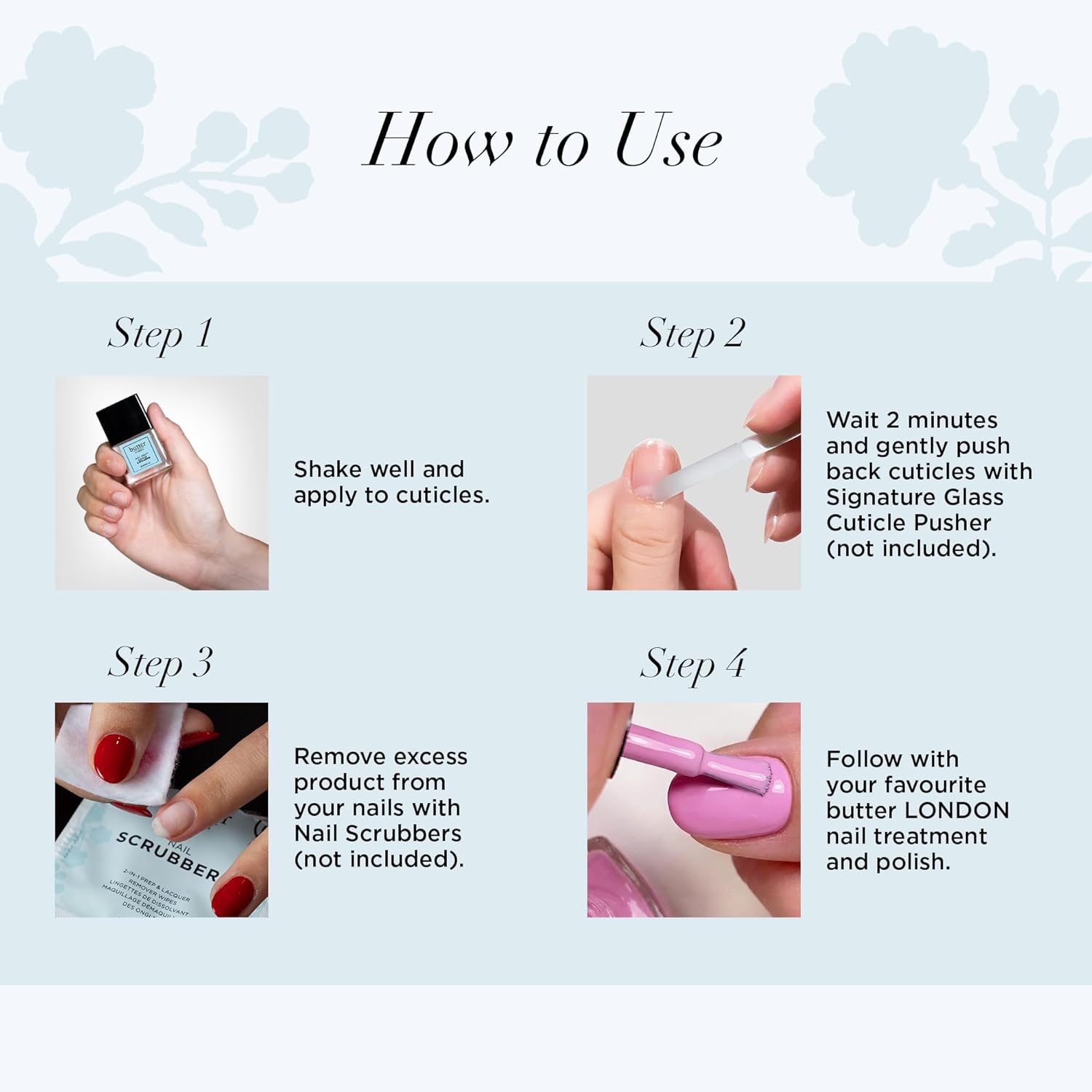 butter LONDON Cuticle Remover Liquid, Melt Away - Cuticle Softener Oil Exfoliator Gently Removes Dry & Overgrown Skin - Nail Care for Clean & Healthy-Looking Nails, Home Manicure & Pedicure - Image 5