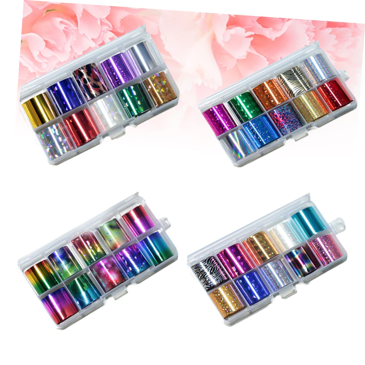 Healeved 12sets Adesivi Per Unghie Auto-adesivi Design Di Stellato Accessori Per Manicure Alla Moda Per Donne e Stili Unici Perfetti Per Eventi e Feste