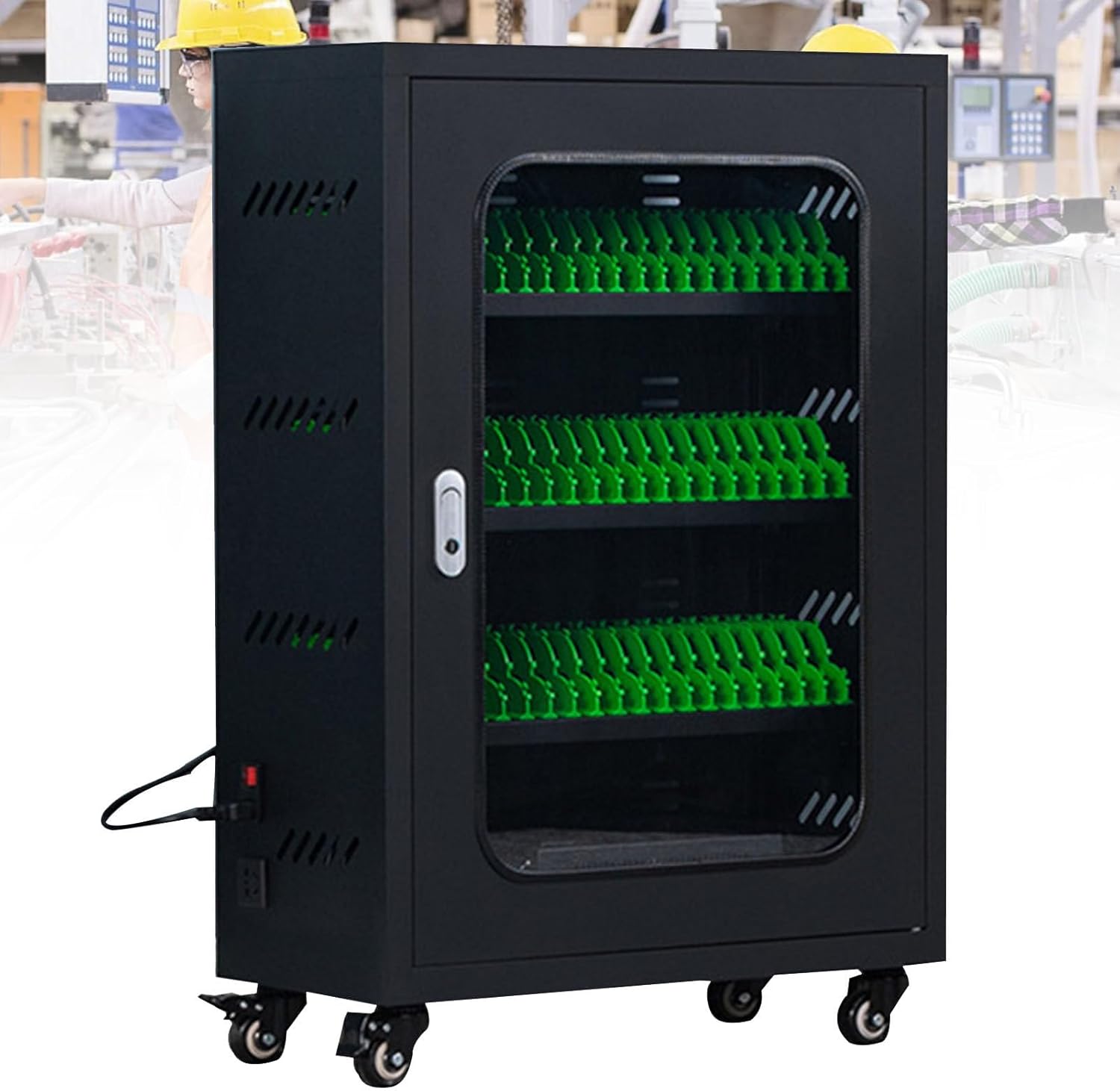 USB充電携帯電話キャビネット 携帯電話充電ステーション、30/40/50/60ベイ携帯電話USB充電ステーションロッカー、マルチコ