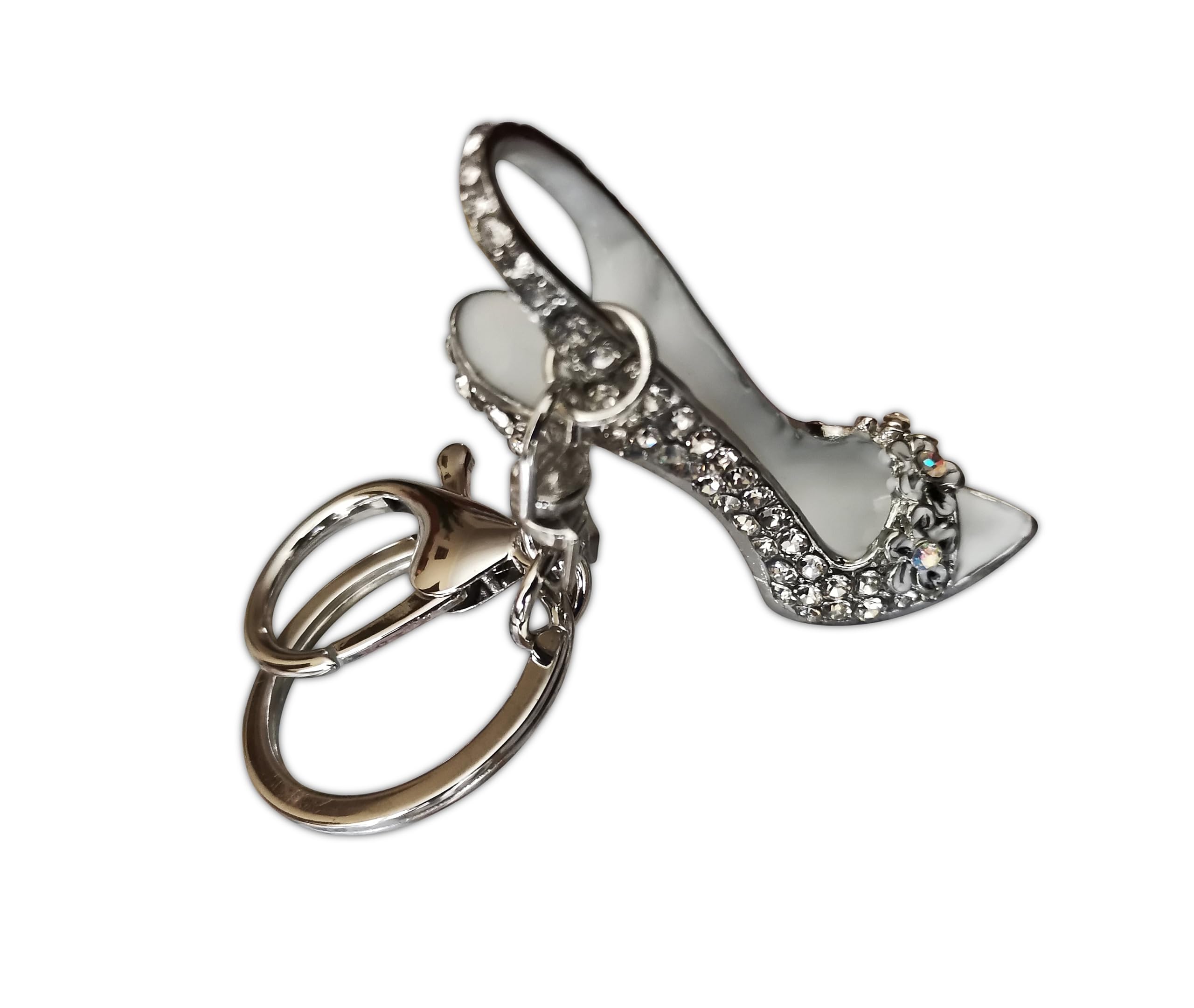 Eillwin Elegant High Heel Shoe Keychain - Crystal Handbag Charm Keyring