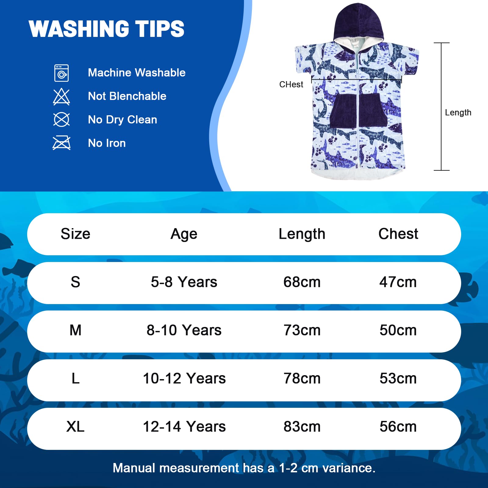 MOEMOE BABY Hooded Handdoeken voor Kids Strandlaken met Capuchon 100% Katoen Poncho Handdoeken voor Jongens Meisjes Lengte 70cm, Roze Zeemeermin