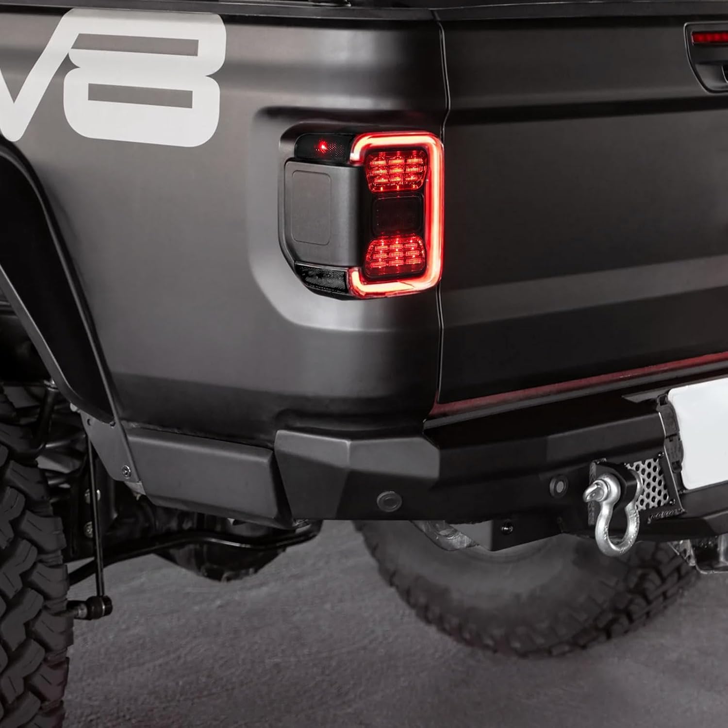 LED Tail Lights for Jeep Wrangler Gladiator JT 2020-2026 Gladiator Accessories Taillights Rear Lamp Pair (Smoked)