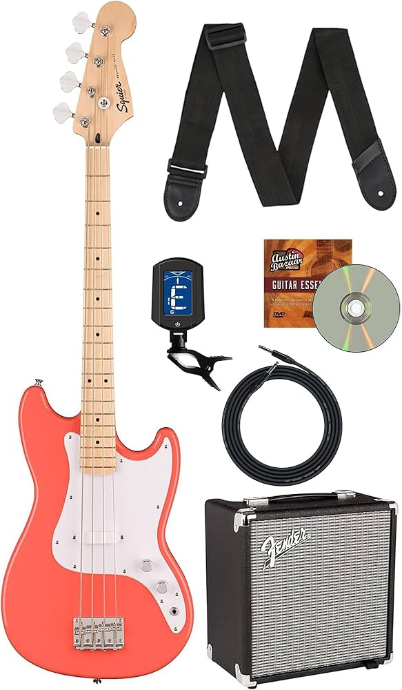 Amazon.com: Fender Squier Sonic Bronco Bass - Tahitian Coral Amazon.com: Fender Squier Sonic Bronco Bass - Tahitian Coral