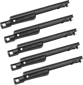 Parts DB103 5-Pack 15 3/4 Inch Cast Iron Burner Replacement for BBQ Barbeques Galore Turbo 3 Grill Burners Charbroil 463241004, 463241904,Chefs Charbroil SAMS Gas Grill