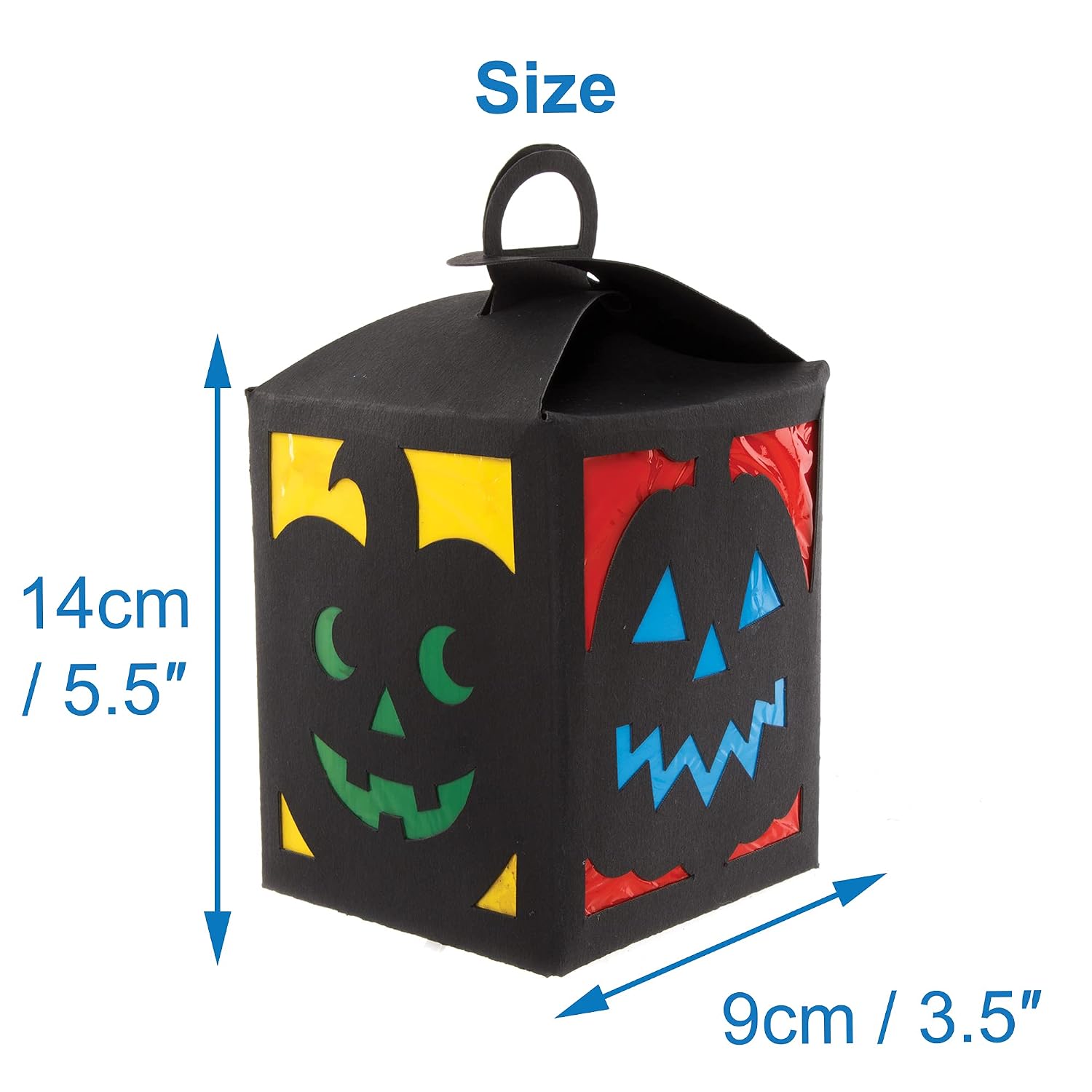 Baker Ross FE767 Halloween Lantern - Pack of 4, Paper Arts and Crafts for Kids Stained Glass Kits for Children - Image 5