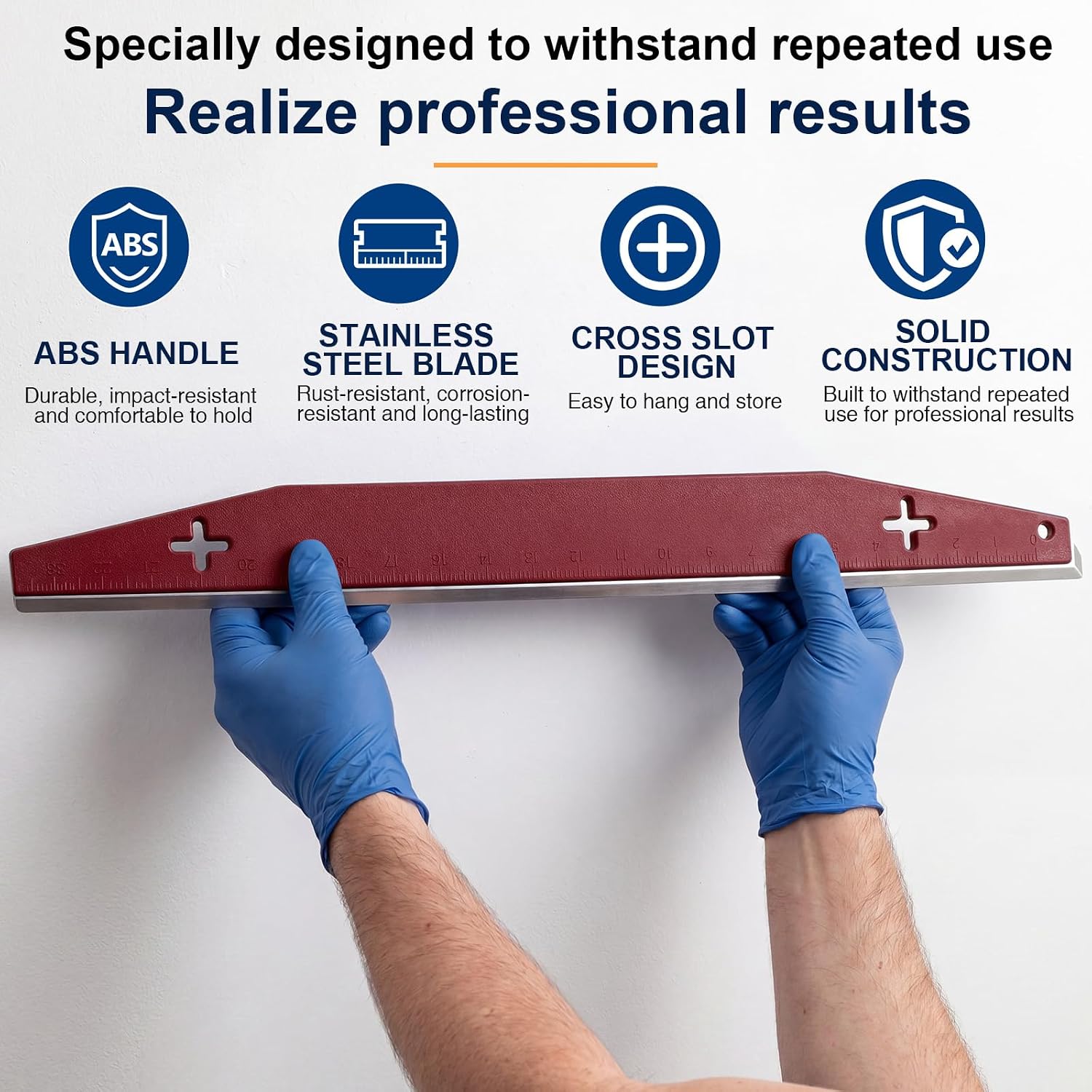 2 Pcs 24 Inch Paint Edger Guard, Painter Straight Trim Guard Red