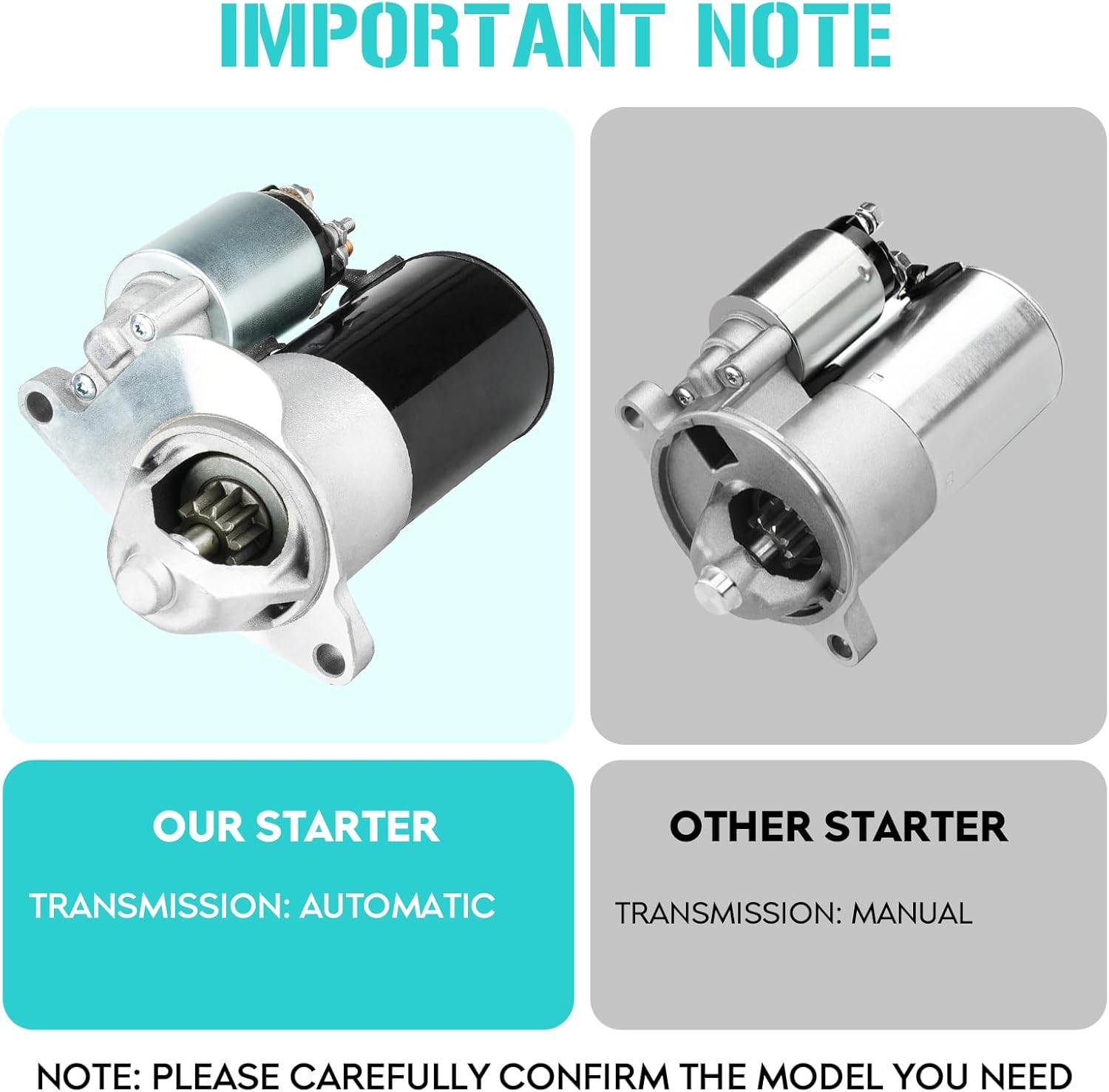 New Starter (for Auto Transmission) 4.0 4.0L for Ford Explorer 97-10 Mustang 05-10 Ranger 97-11 Aerostar 97, for Mazda B4000 98-07, for Mercury Mountaineer 98-10, SFD0039, 4R3T-11000-AB, 410-14045