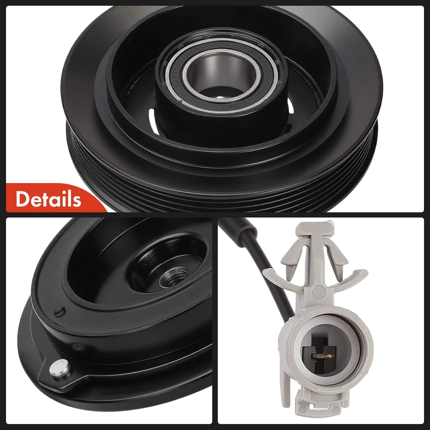 A-Premium Air Conditioner AC Compressor Clutch Kit Compatible with Toyota Corolla 1998 1999 2000 2001 2002