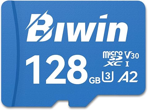 Biwin Micro SD Card MS210 128GB 210MB/s Read 170MB/s Write TF Card UHS-I C10 U3 V30 A2 4K UHD & Full HD Shooting MicroSDXC High Speed Micro SD Card Product