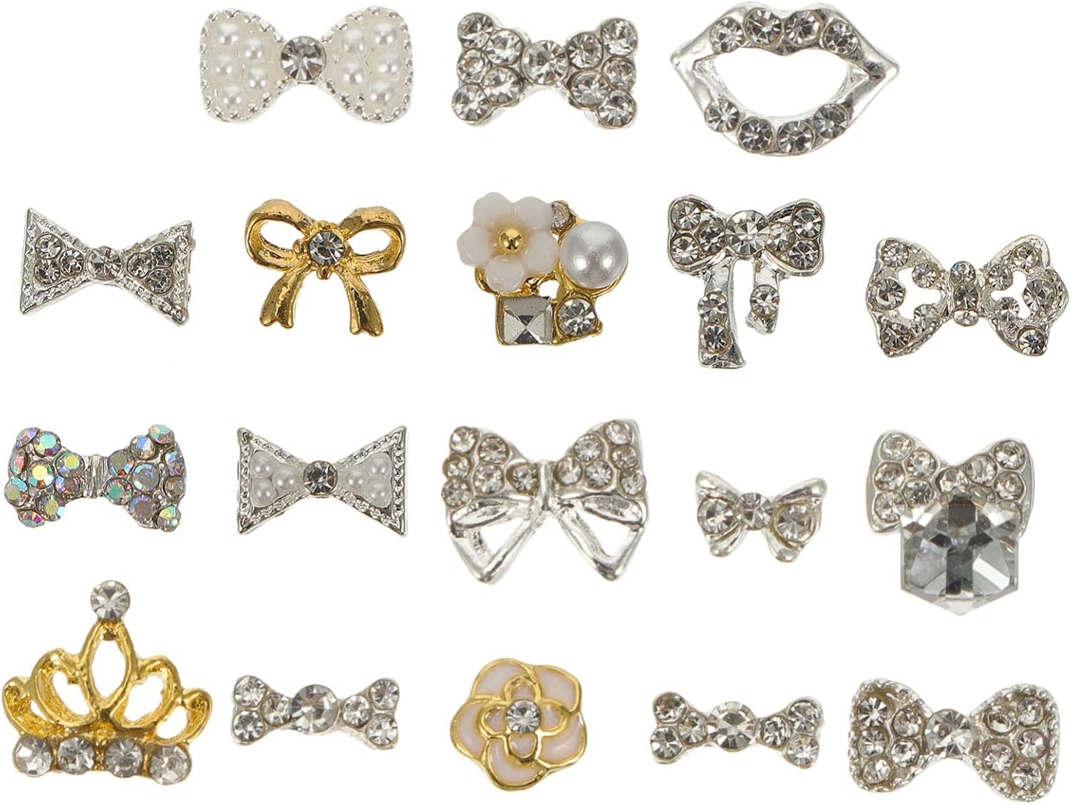 LIFKOME 18Pcs Nail Art Decorations Handmade Manicure Jewelry Studs for DIY Decor Random Styles for Parties Crafts and Personal Embellishments