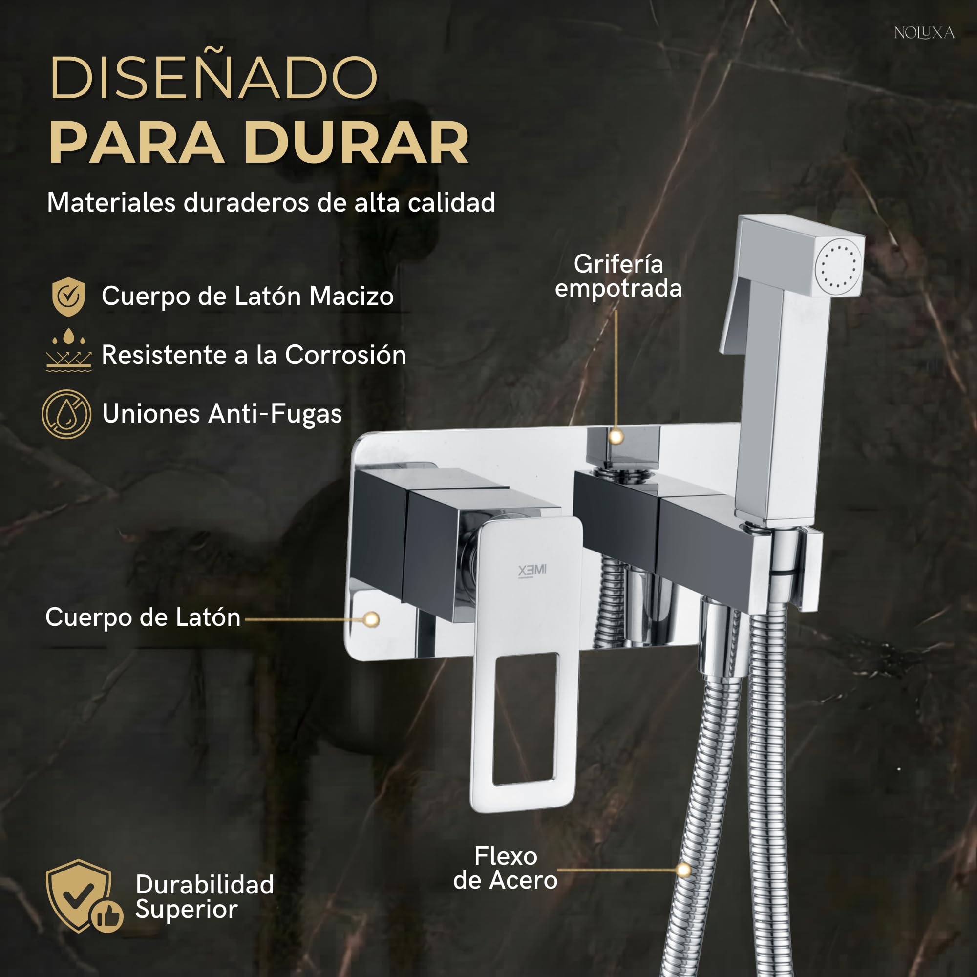 IMEX kran bidetowy, bateria bidetowa, bateria bidetowa, bateria bidetowa z mieszaczem ciepłej i zimnej wody, bateria Bidet, łatwa instalacja, seria szwedzka, kolor chrom